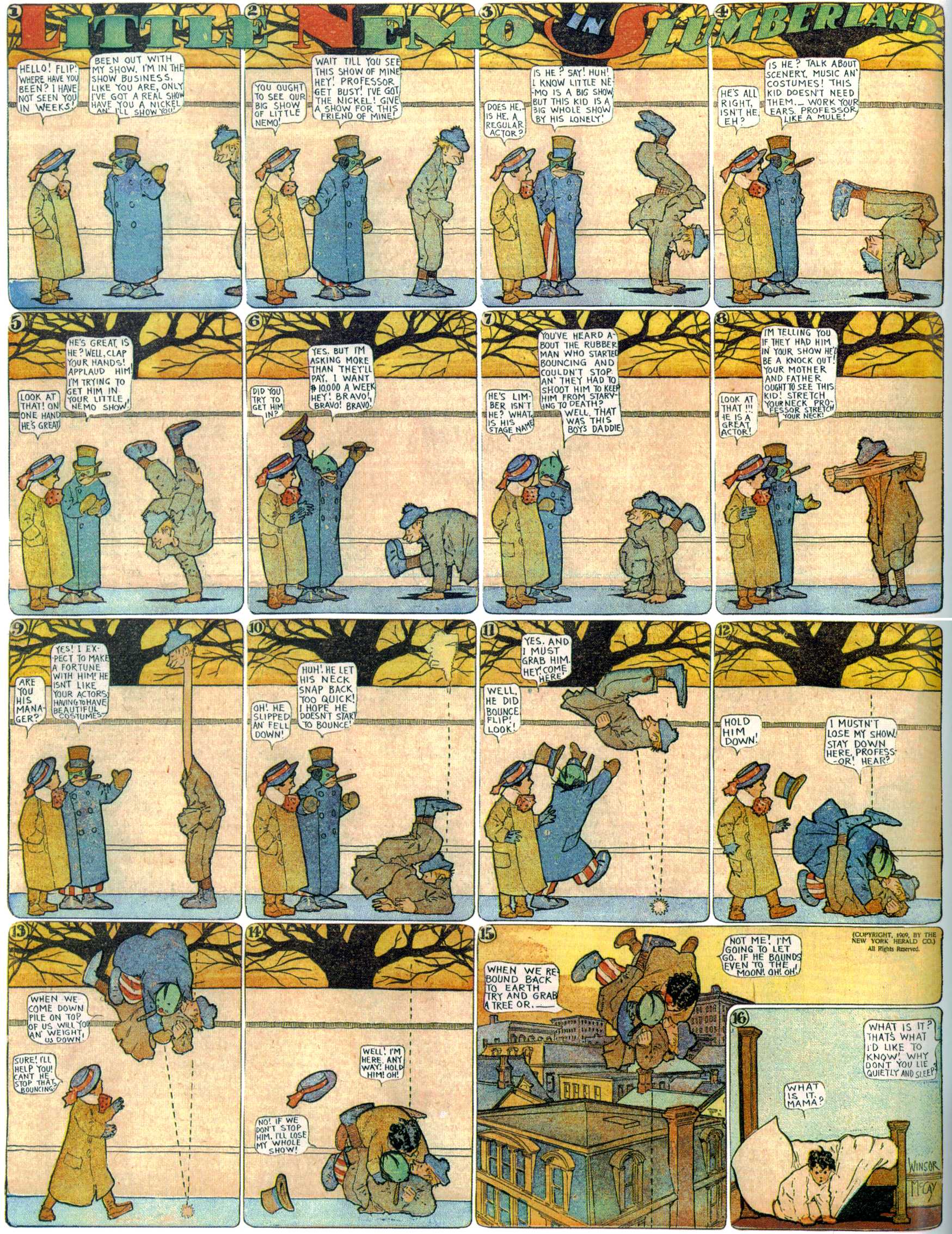 Little Nemo in Slumberland (1905–1914), page 171. Little Nemo in Slumberland by Winsor McCay. Public domain in the United States. https://archive.org/details/LittleNemo1905-14FromWinsorMccayAsCbz