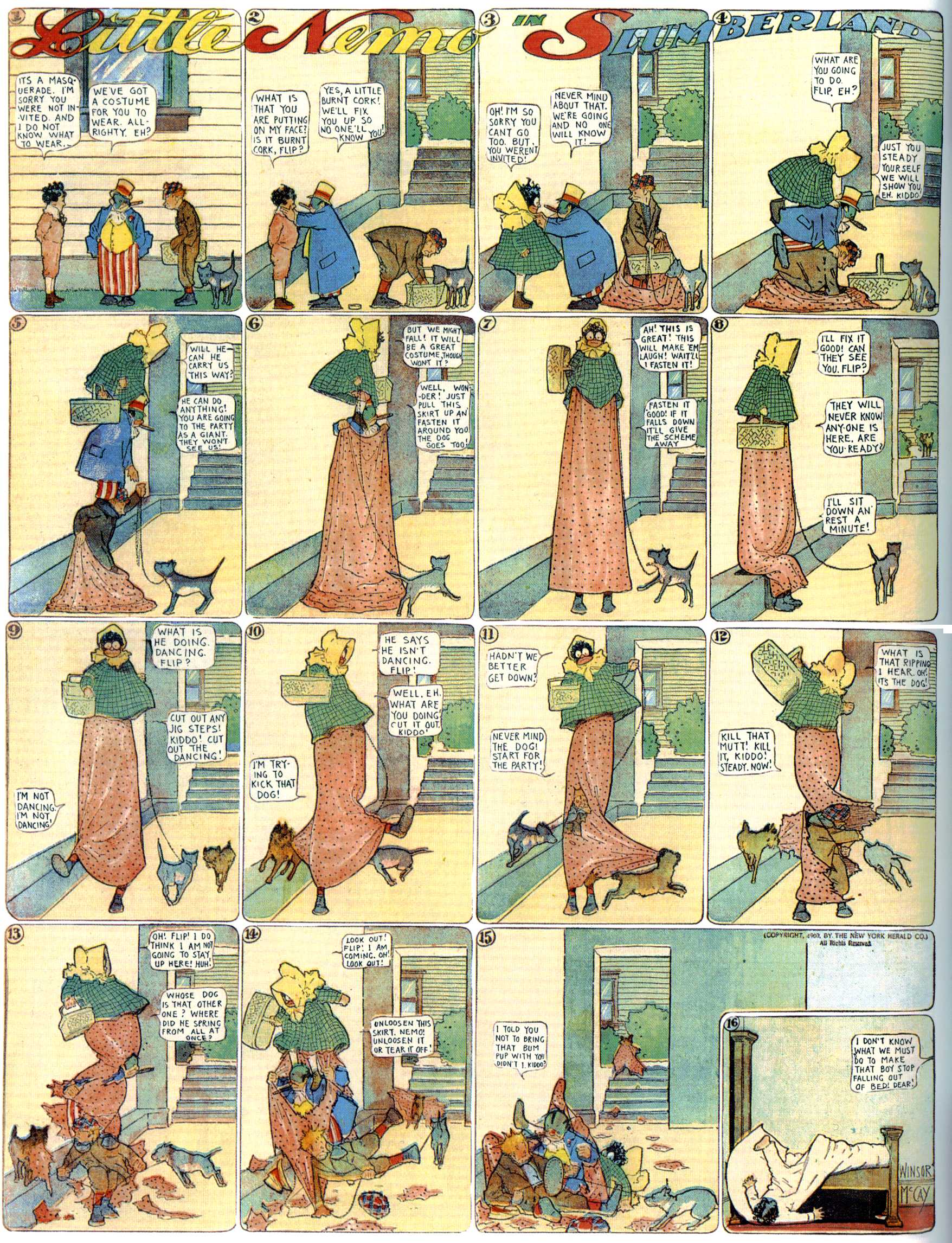 Little Nemo in Slumberland (1905–1914), page 183. Little Nemo in Slumberland by Winsor McCay. Public domain in the United States. https://archive.org/details/LittleNemo1905-14FromWinsorMccayAsCbz