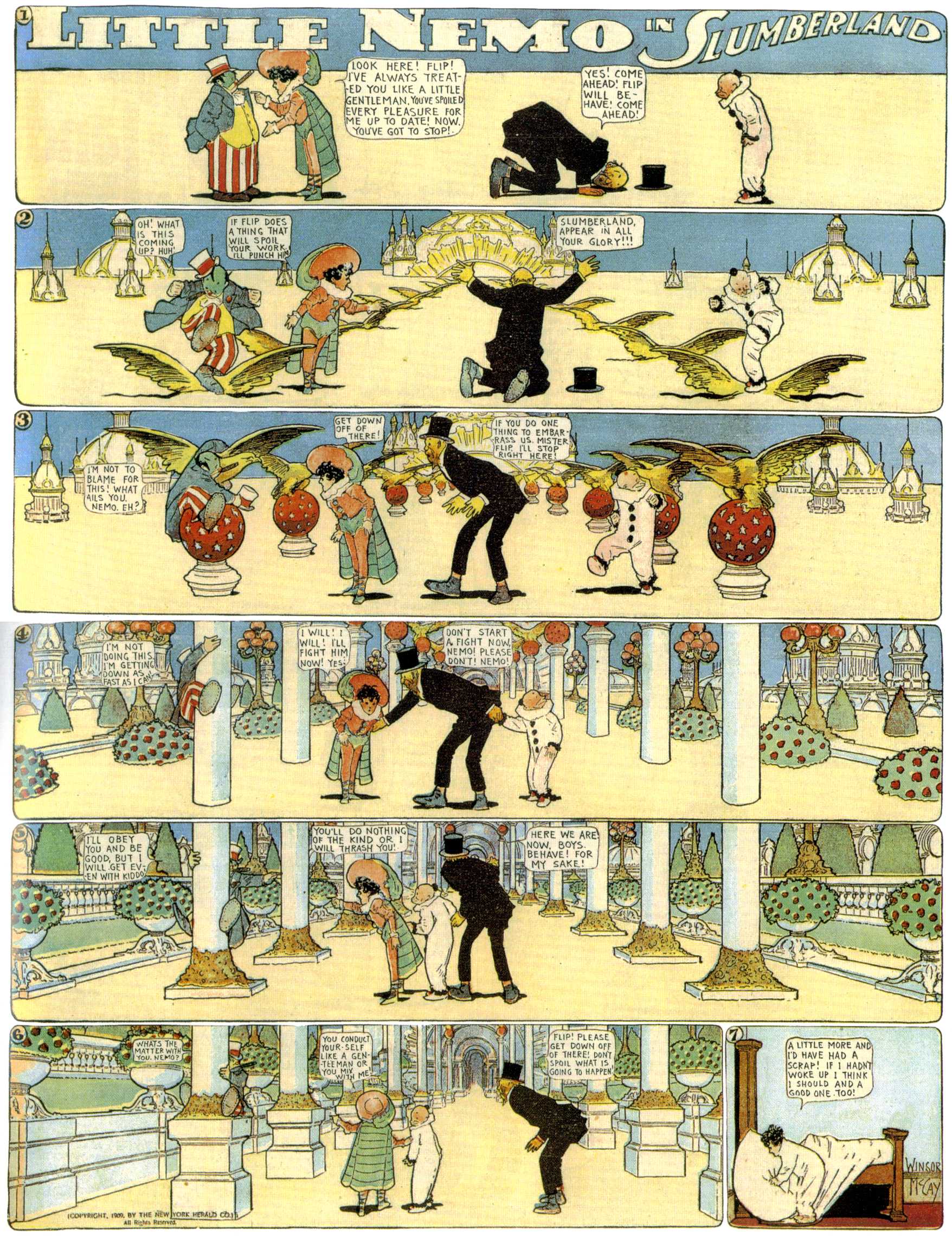 Little Nemo in Slumberland (1905–1914), page 192. Little Nemo in Slumberland by Winsor McCay. Public domain in the United States. https://archive.org/details/LittleNemo1905-14FromWinsorMccayAsCbz