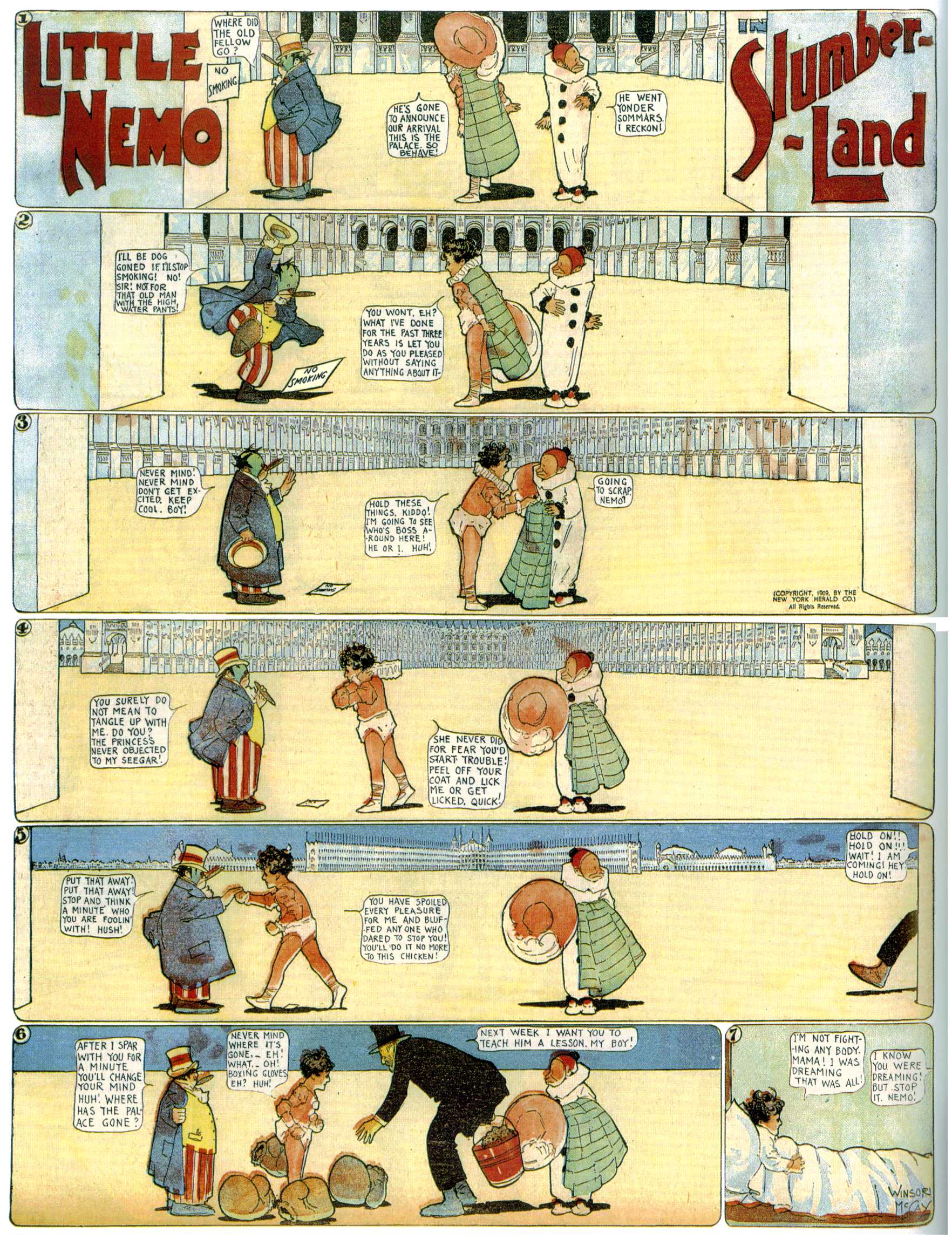 Little Nemo in Slumberland (1905–1914), page 193. Little Nemo in Slumberland by Winsor McCay. Public domain in the United States. https://archive.org/details/LittleNemo1905-14FromWinsorMccayAsCbz