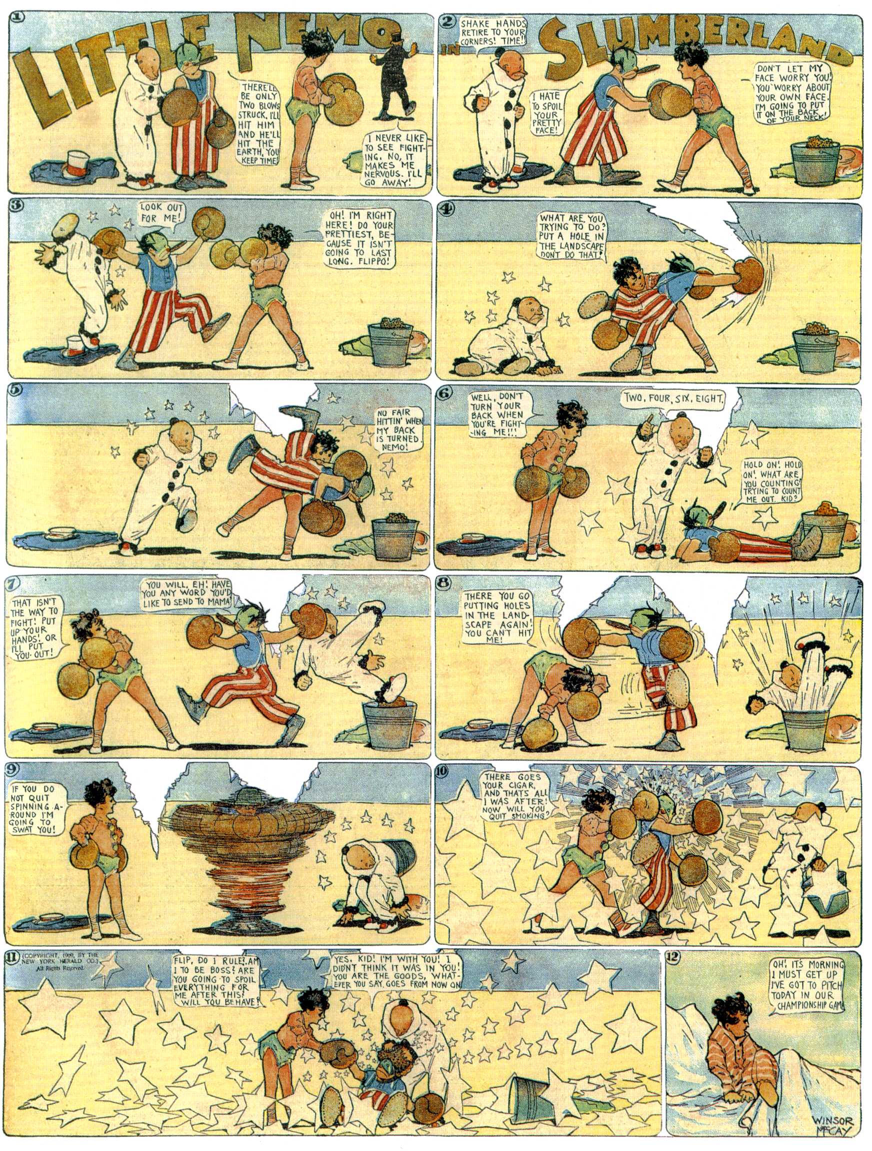 Little Nemo in Slumberland (1905–1914), page 194. Little Nemo in Slumberland by Winsor McCay. Public domain in the United States. https://archive.org/details/LittleNemo1905-14FromWinsorMccayAsCbz