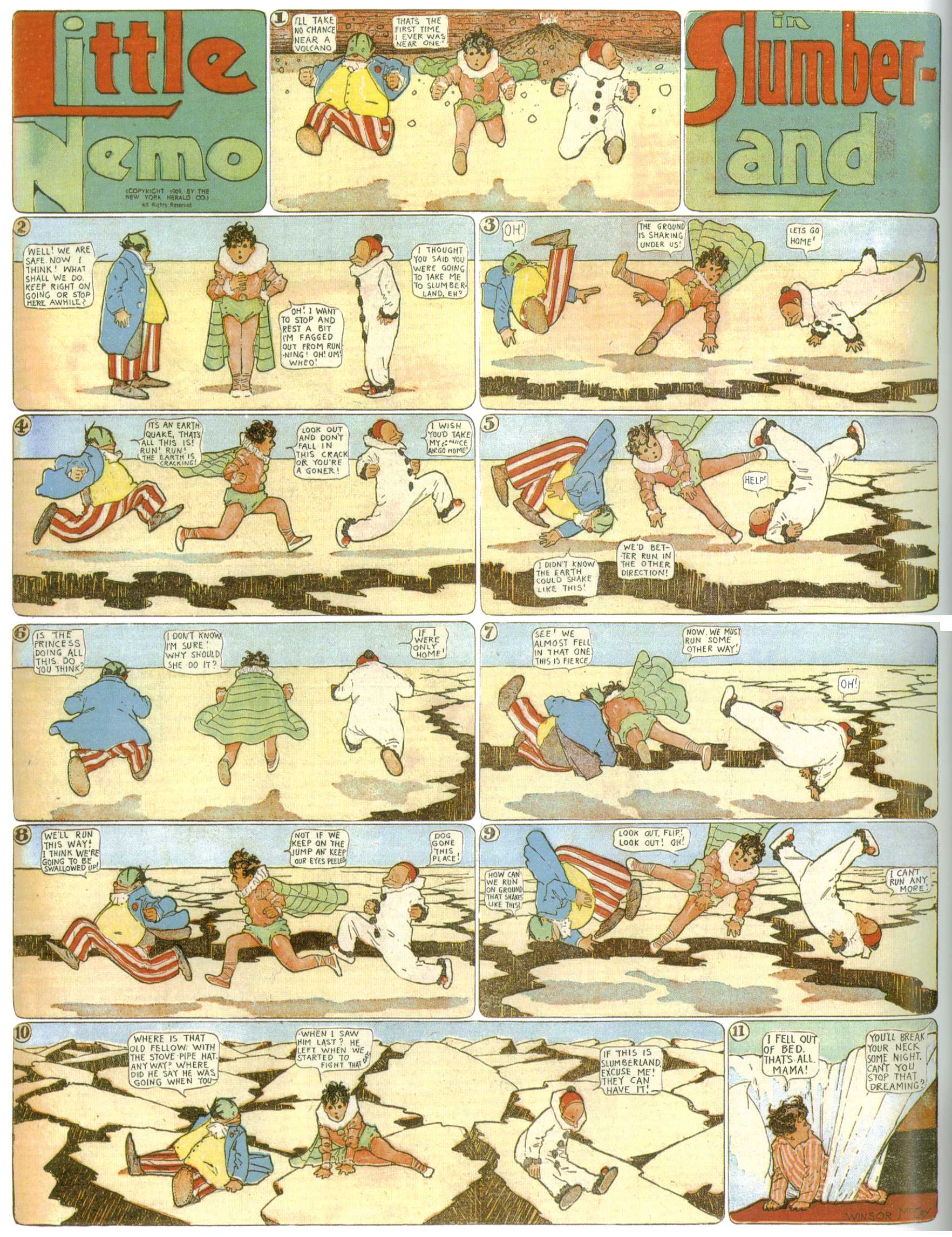 Little Nemo in Slumberland (1905–1914), page 199. Little Nemo in Slumberland by Winsor McCay. Public domain in the United States. https://archive.org/details/LittleNemo1905-14FromWinsorMccayAsCbz