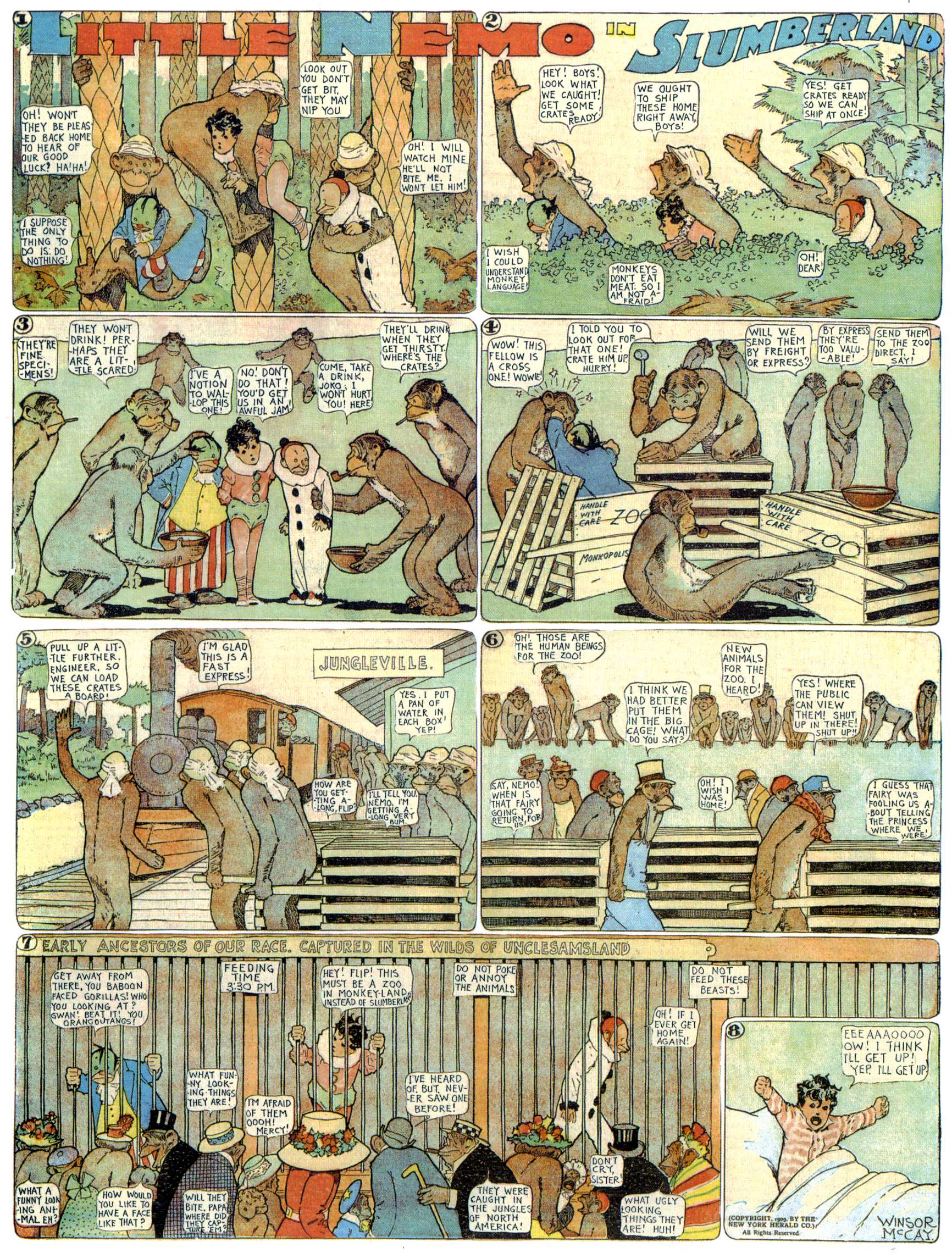 Little Nemo in Slumberland (1905–1914), page 202. Little Nemo in Slumberland by Winsor McCay. Public domain in the United States. https://archive.org/details/LittleNemo1905-14FromWinsorMccayAsCbz