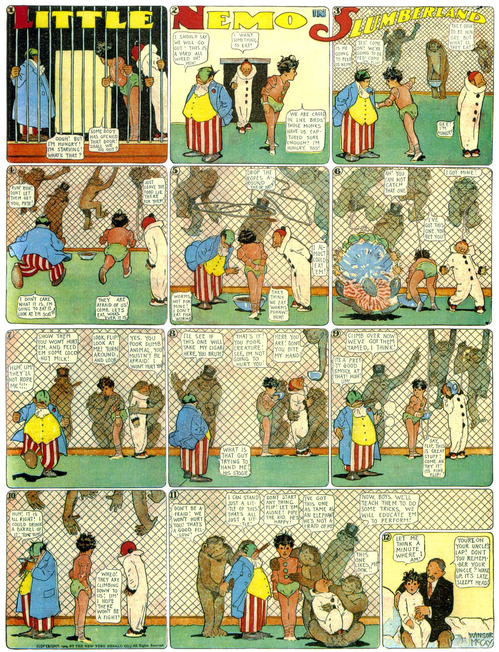 Little Nemo in Slumberland (1905–1914), page 204. Little Nemo in Slumberland by Winsor McCay. Public domain in the United States. https://archive.org/details/LittleNemo1905-14FromWinsorMccayAsCbz