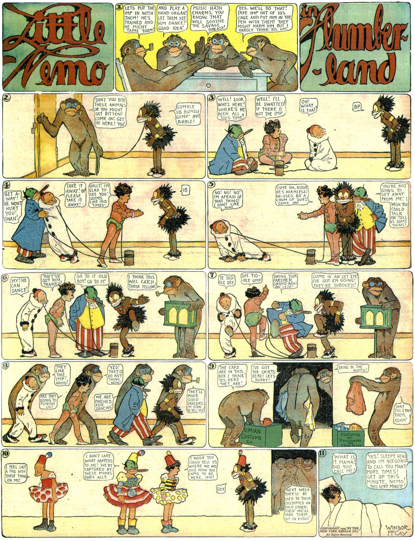 Little Nemo in Slumberland (1905–1914), page 206. Little Nemo in Slumberland by Winsor McCay. Public domain in the United States. https://archive.org/details/LittleNemo1905-14FromWinsorMccayAsCbz
