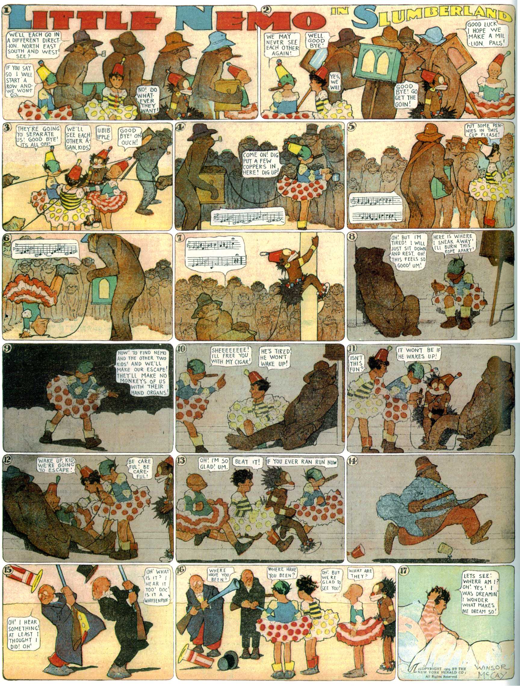 Little Nemo in Slumberland (1905–1914), page 207. Little Nemo in Slumberland by Winsor McCay. Public domain in the United States. https://archive.org/details/LittleNemo1905-14FromWinsorMccayAsCbz