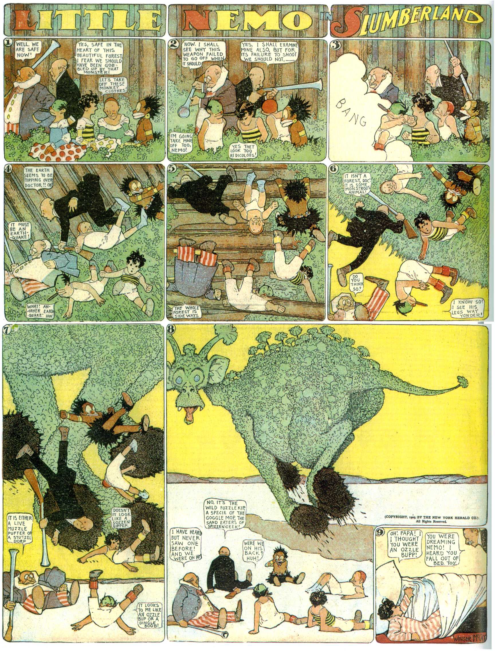 Little Nemo in Slumberland (1905–1914), page 209. Little Nemo in Slumberland by Winsor McCay. Public domain in the United States. https://archive.org/details/LittleNemo1905-14FromWinsorMccayAsCbz