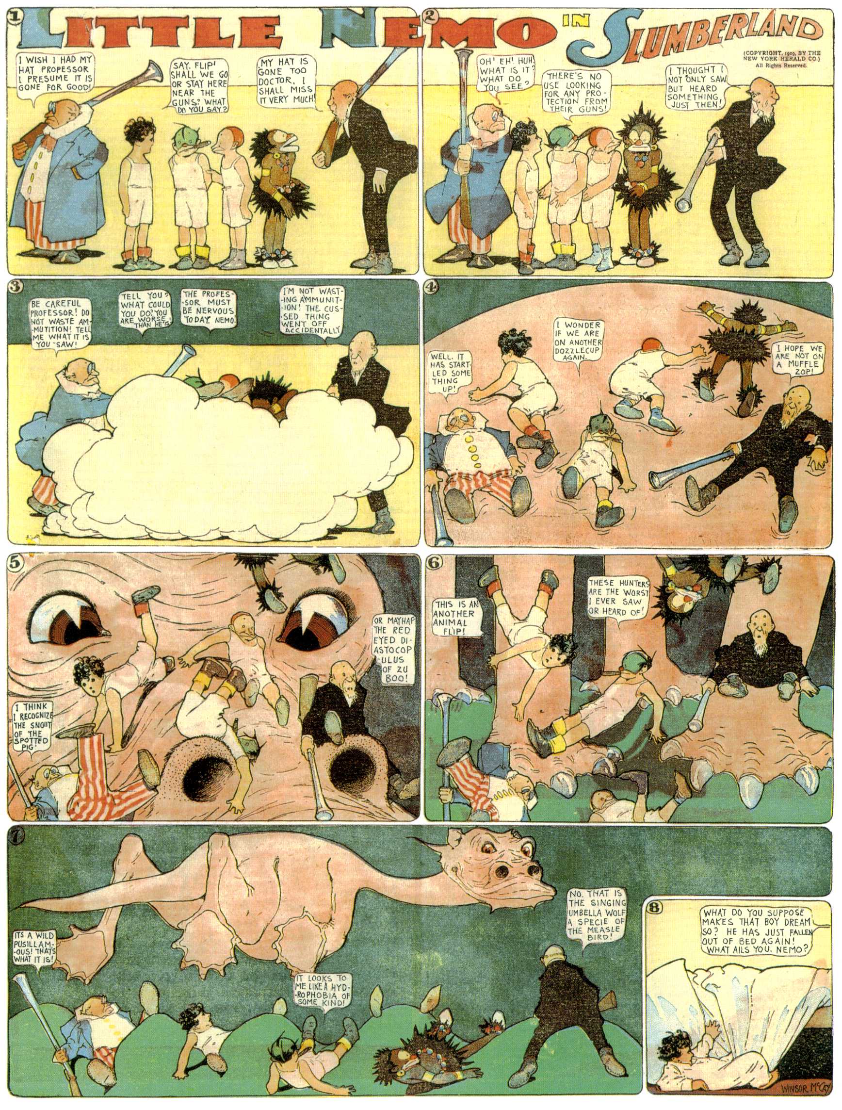 Little Nemo in Slumberland (1905–1914), page 210. Little Nemo in Slumberland by Winsor McCay. Public domain in the United States. https://archive.org/details/LittleNemo1905-14FromWinsorMccayAsCbz