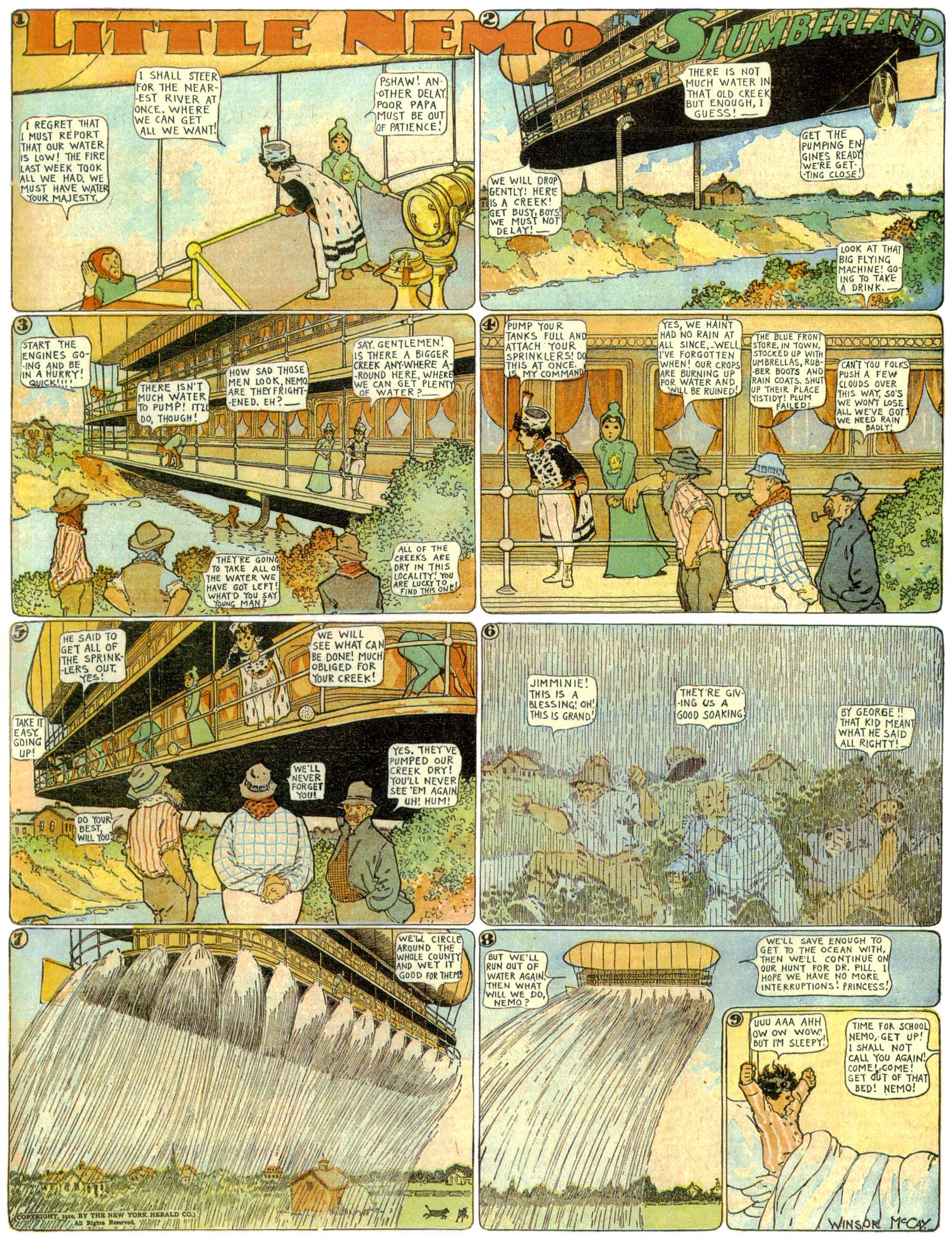 Little Nemo in Slumberland (1905–1914), page 224. Little Nemo in Slumberland by Winsor McCay. Public domain in the United States. https://archive.org/details/LittleNemo1905-14FromWinsorMccayAsCbz