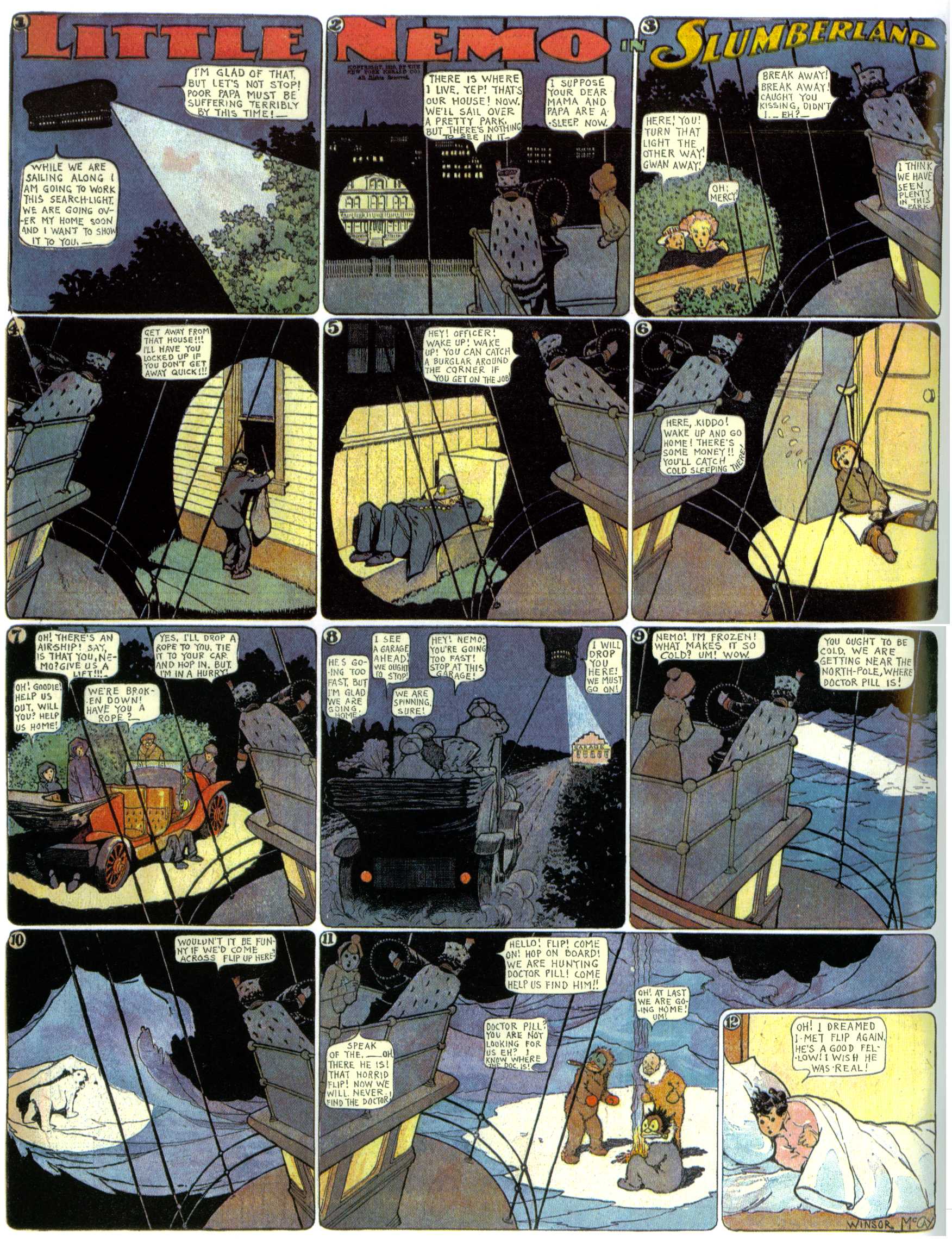 Little Nemo in Slumberland (1905–1914), page 229. Little Nemo in Slumberland by Winsor McCay. Public domain in the United States. https://archive.org/details/LittleNemo1905-14FromWinsorMccayAsCbz