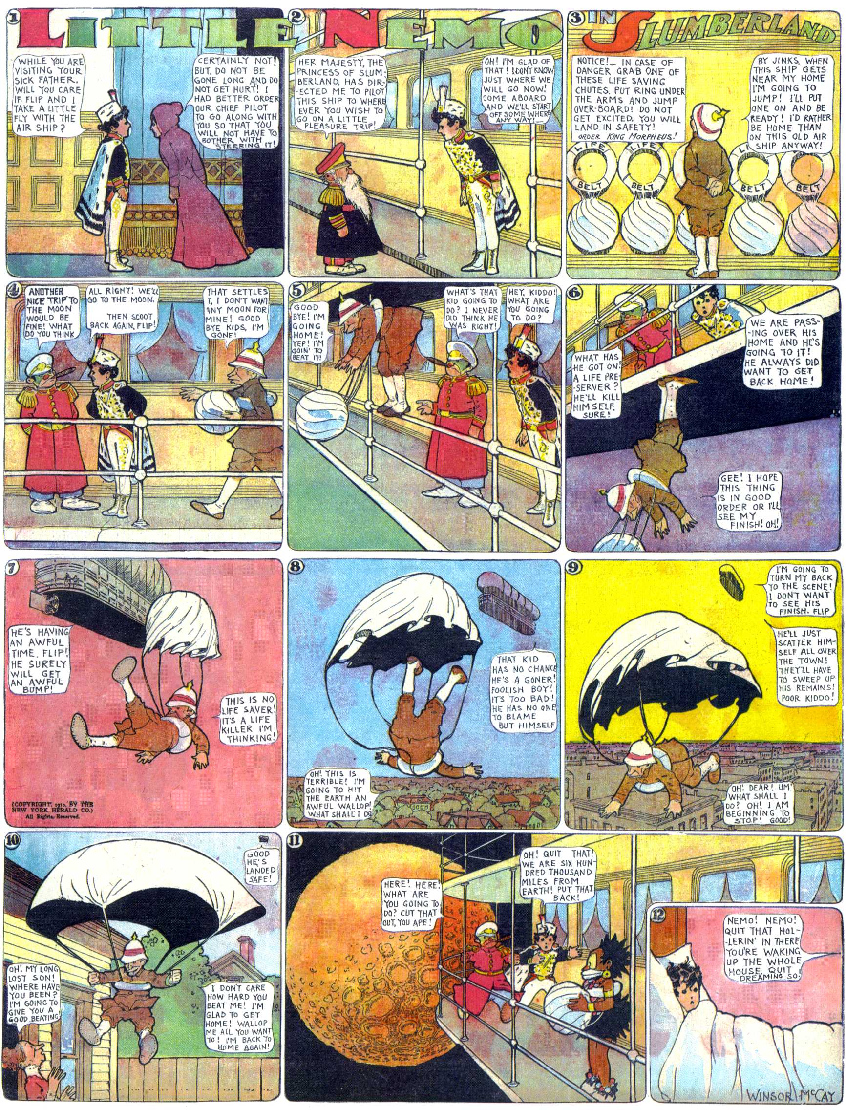 Little Nemo in Slumberland (1905–1914), page 234. Little Nemo in Slumberland by Winsor McCay. Public domain in the United States. https://archive.org/details/LittleNemo1905-14FromWinsorMccayAsCbz