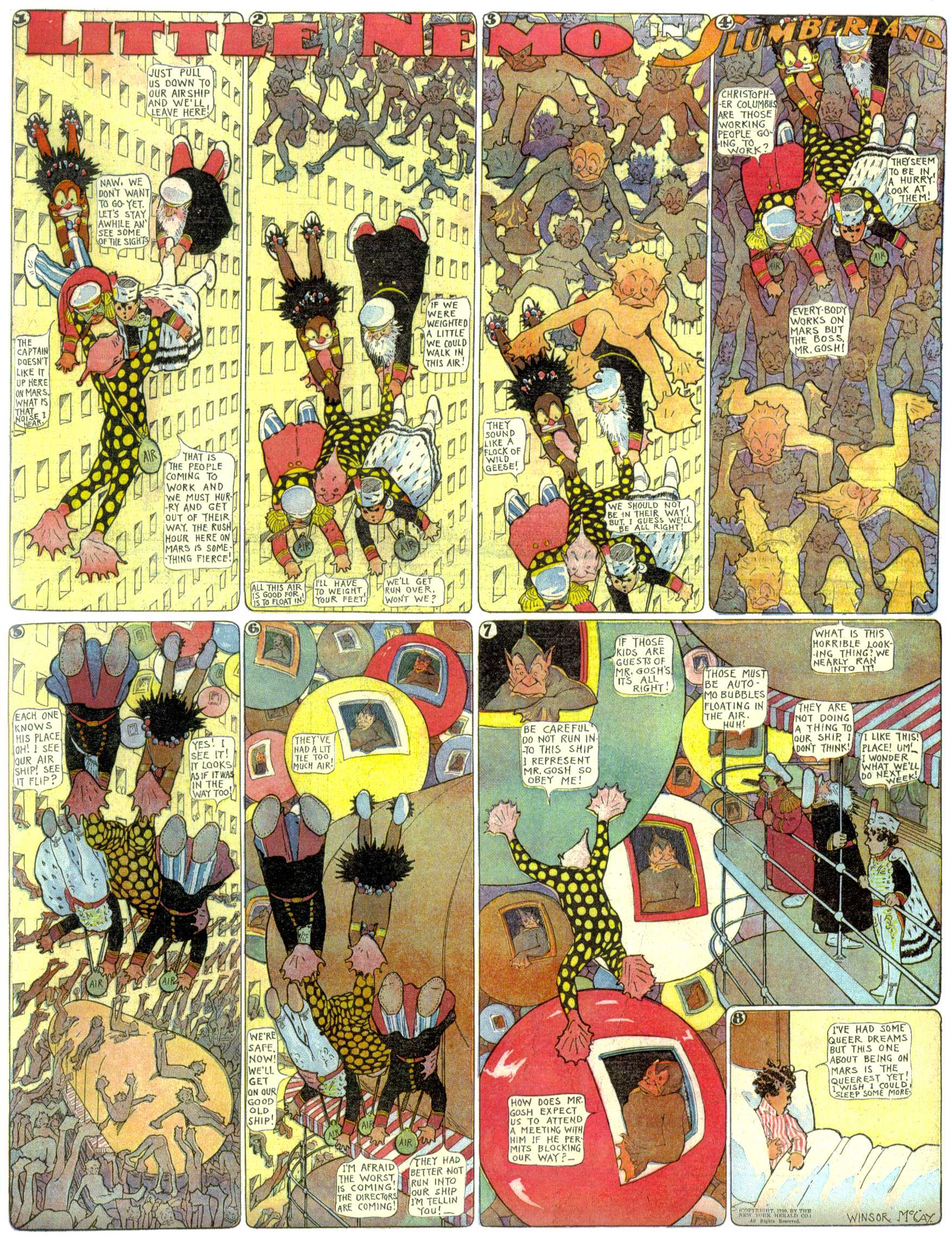 Little Nemo in Slumberland (1905–1914), page 240. Little Nemo in Slumberland by Winsor McCay. Public domain in the United States. https://archive.org/details/LittleNemo1905-14FromWinsorMccayAsCbz