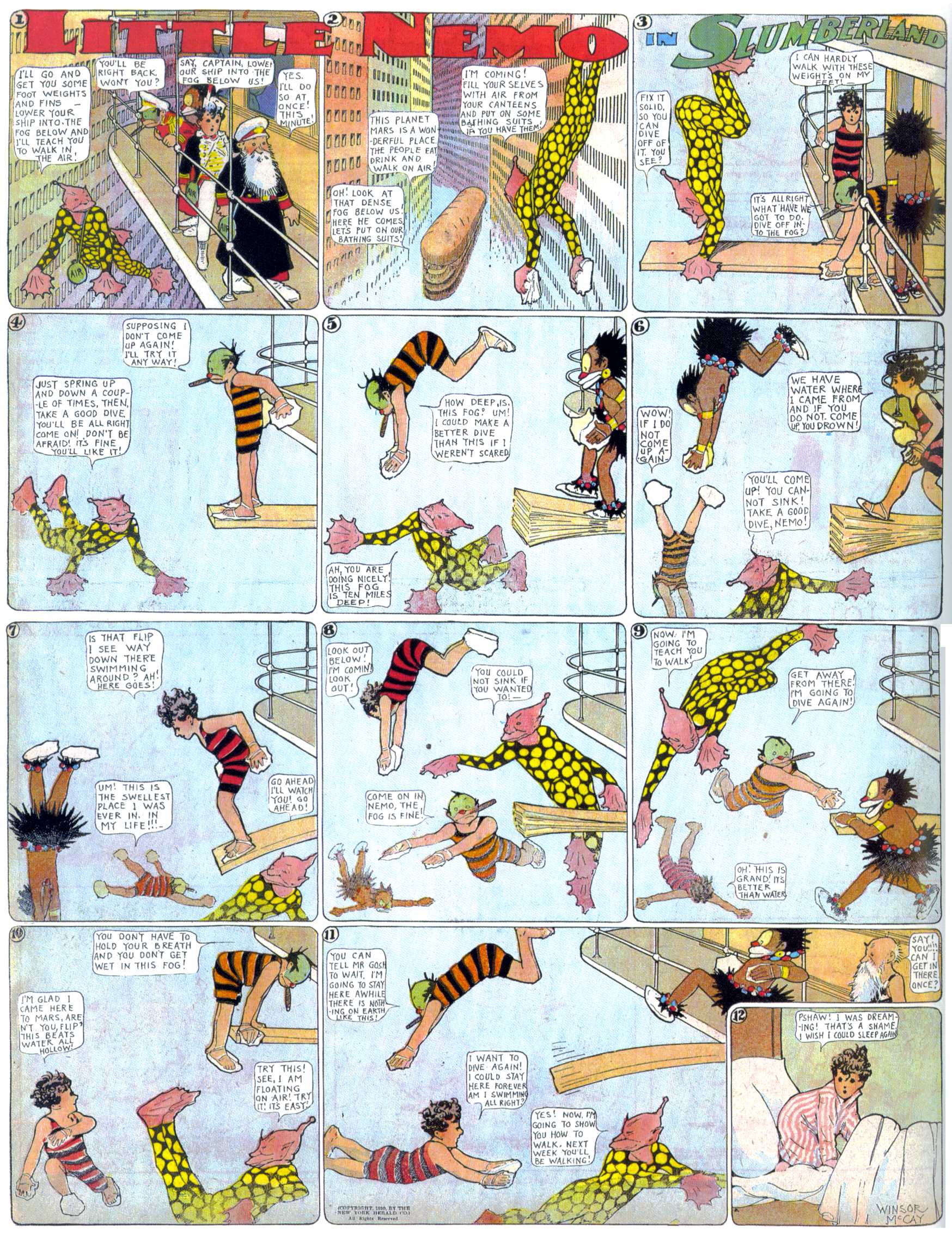 Little Nemo in Slumberland (1905–1914), page 241. Little Nemo in Slumberland by Winsor McCay. Public domain in the United States. https://archive.org/details/LittleNemo1905-14FromWinsorMccayAsCbz
