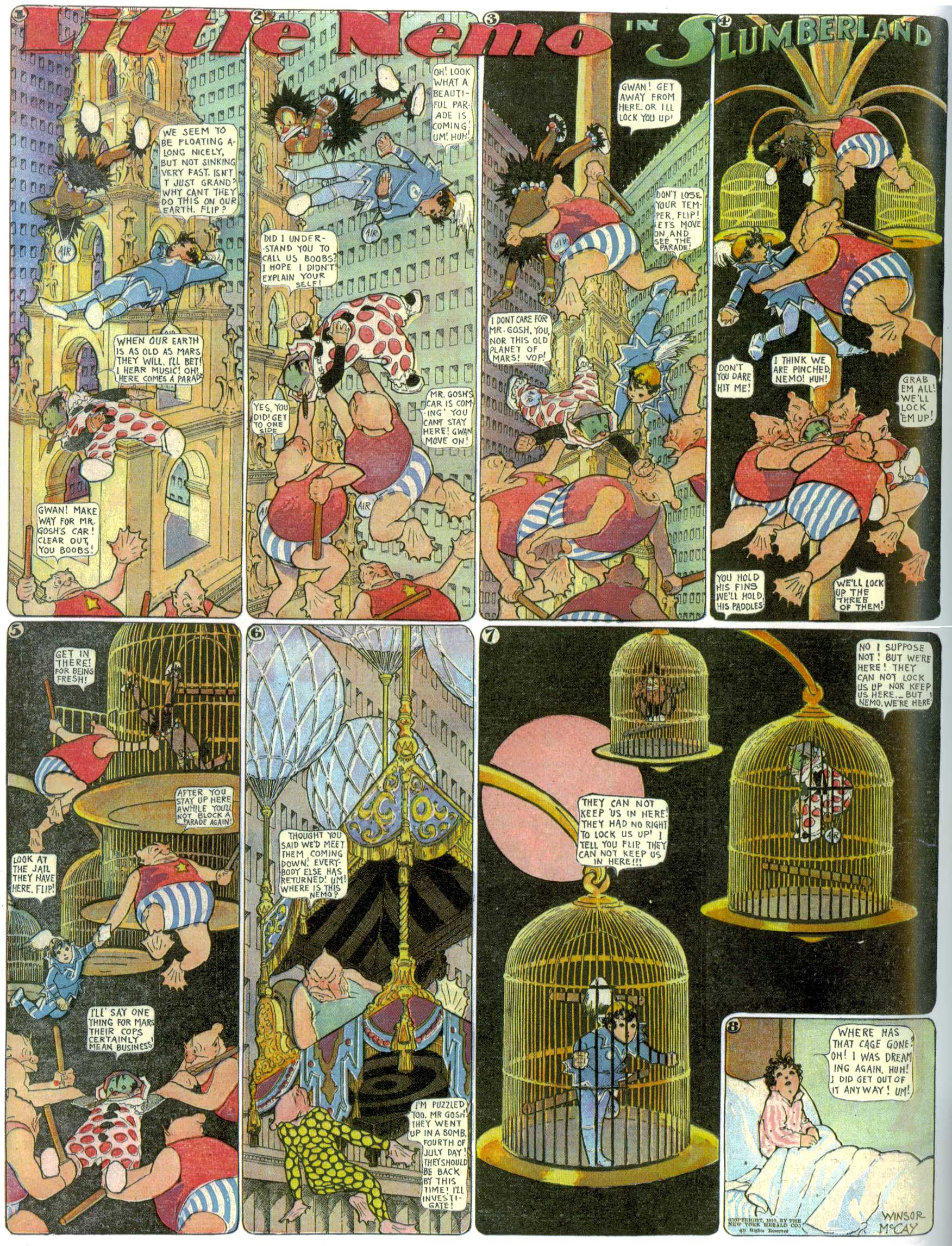 Little Nemo in Slumberland (1905–1914), page 249. Little Nemo in Slumberland by Winsor McCay. Public domain in the United States. https://archive.org/details/LittleNemo1905-14FromWinsorMccayAsCbz