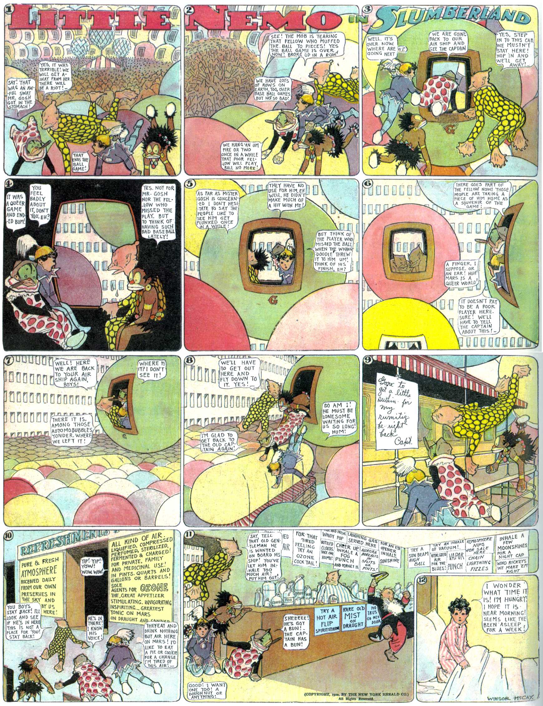 Little Nemo in Slumberland (1905–1914), page 251. Little Nemo in Slumberland by Winsor McCay. Public domain in the United States. https://archive.org/details/LittleNemo1905-14FromWinsorMccayAsCbz