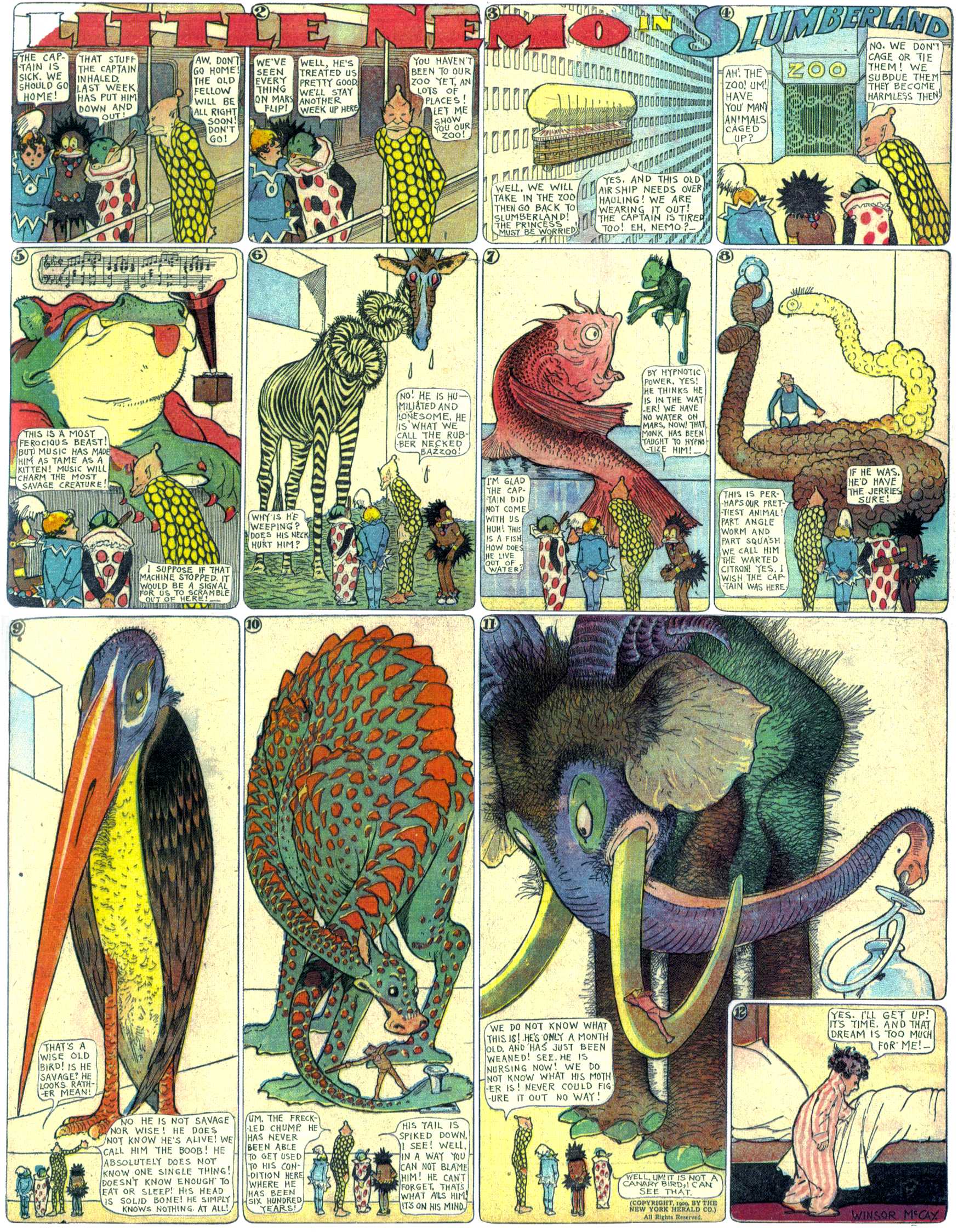 Little Nemo in Slumberland (1905–1914), page 252. Little Nemo in Slumberland by Winsor McCay. Public domain in the United States. https://archive.org/details/LittleNemo1905-14FromWinsorMccayAsCbz