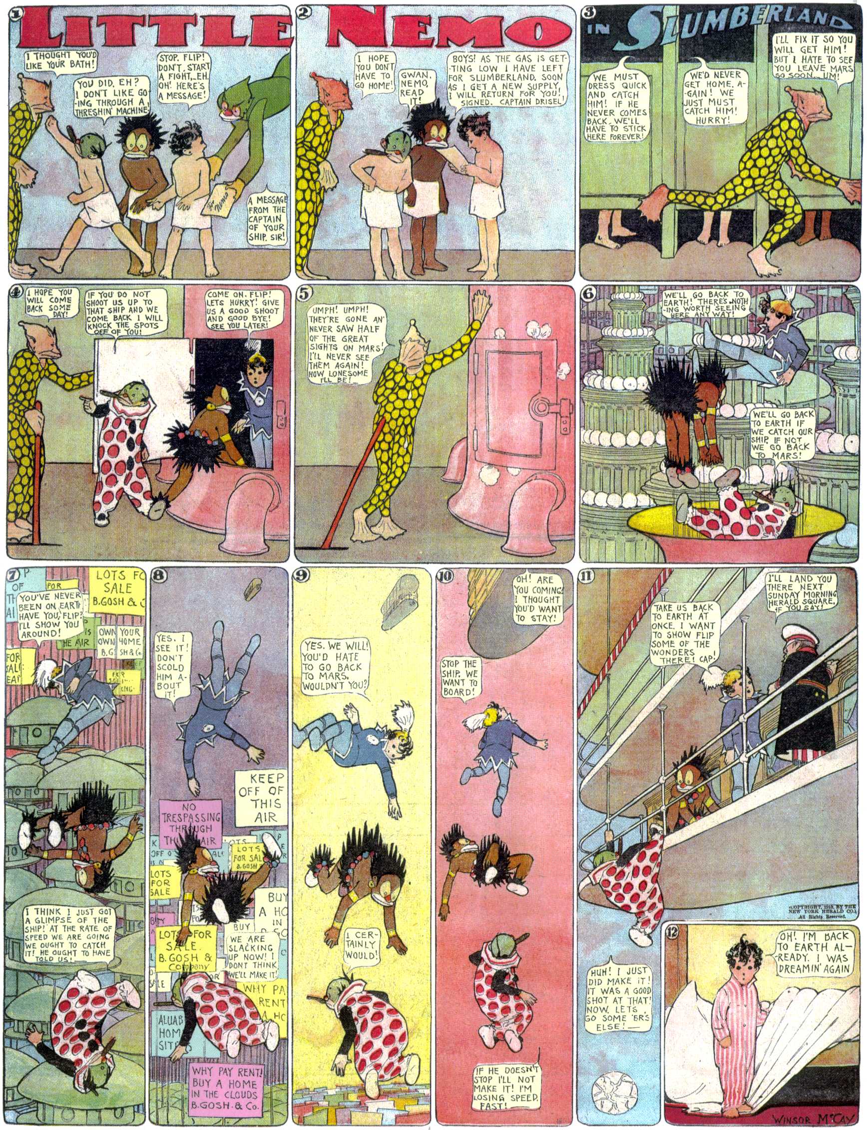 Little Nemo in Slumberland (1905–1914), page 254. Little Nemo in Slumberland by Winsor McCay. Public domain in the United States. https://archive.org/details/LittleNemo1905-14FromWinsorMccayAsCbz