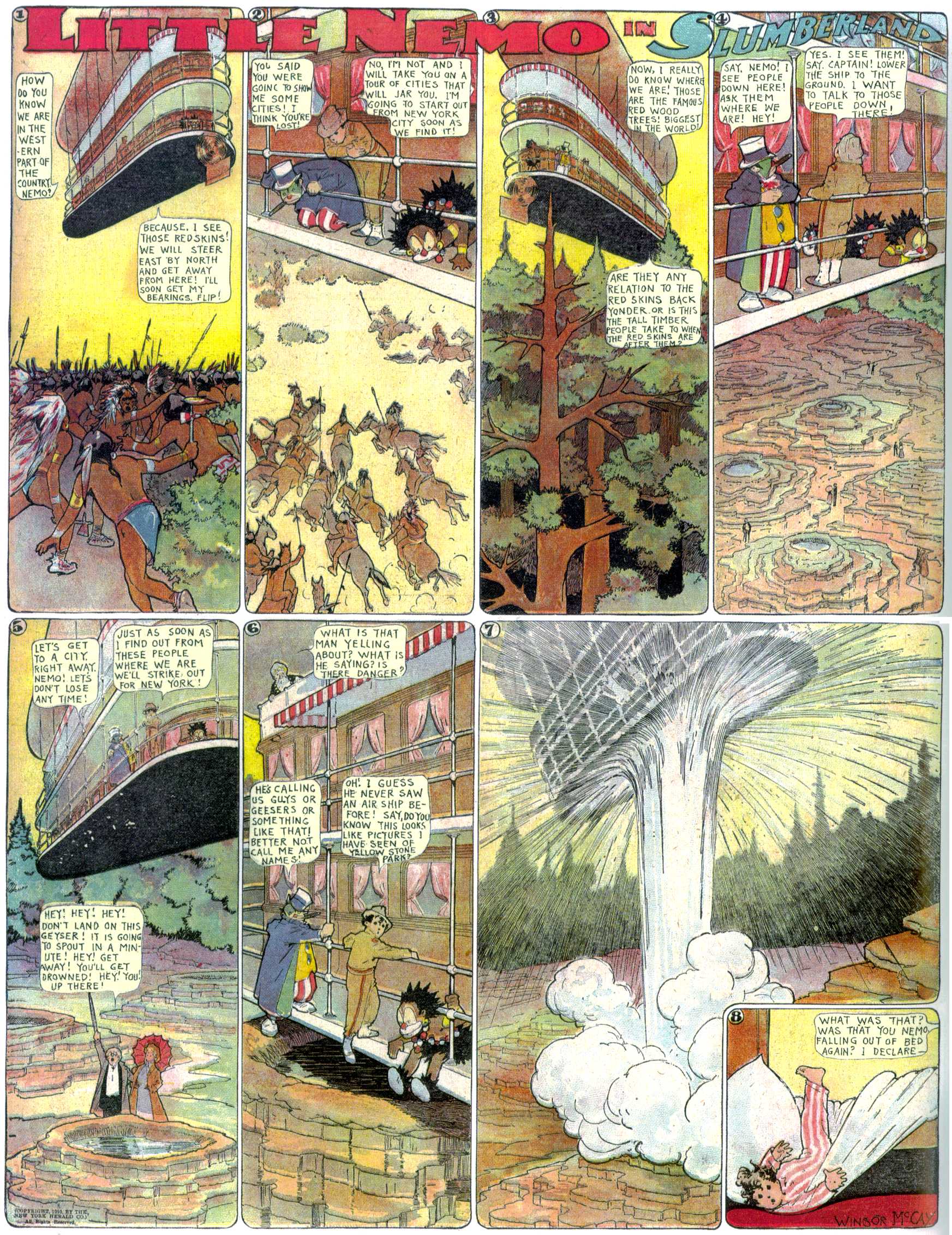 Little Nemo in Slumberland (1905–1914), page 257. Little Nemo in Slumberland by Winsor McCay. Public domain in the United States. https://archive.org/details/LittleNemo1905-14FromWinsorMccayAsCbz