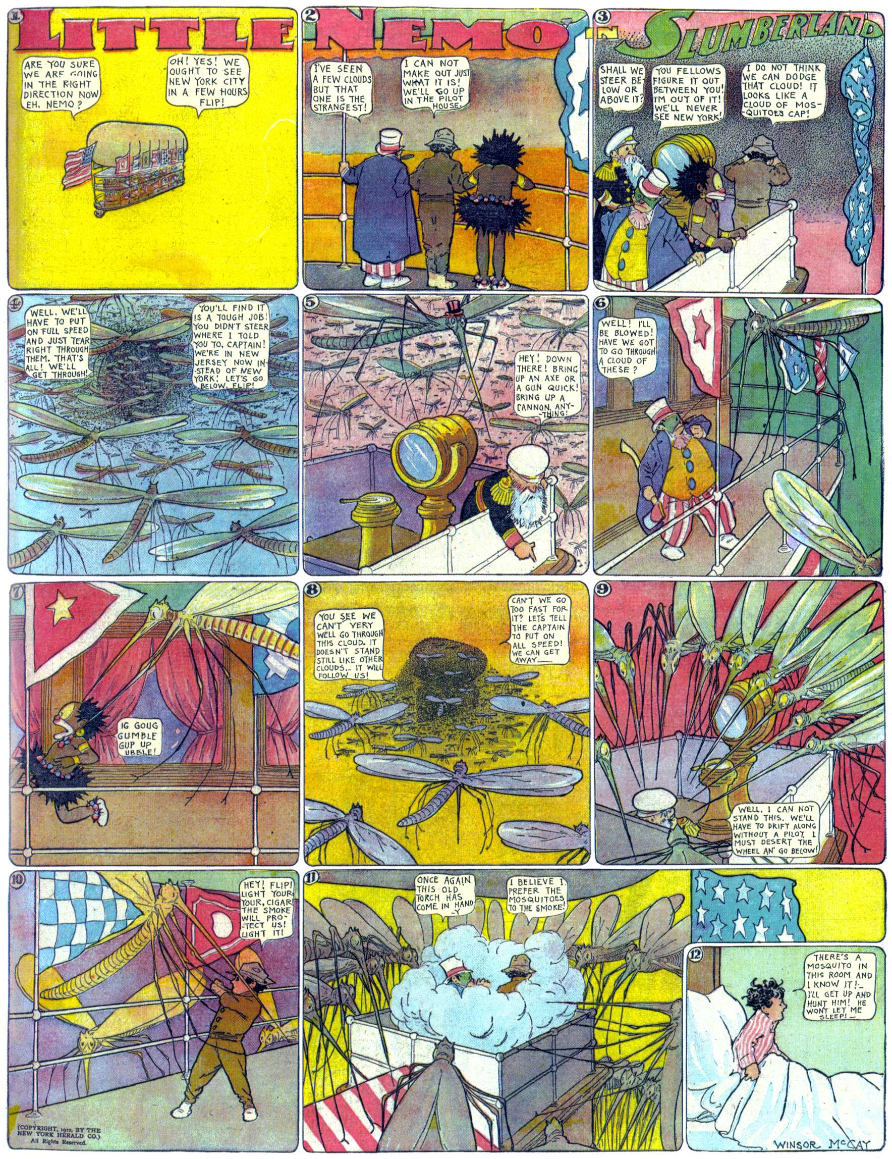 Little Nemo in Slumberland (1905–1914), page 264. Little Nemo in Slumberland by Winsor McCay. Public domain in the United States. https://archive.org/details/LittleNemo1905-14FromWinsorMccayAsCbz