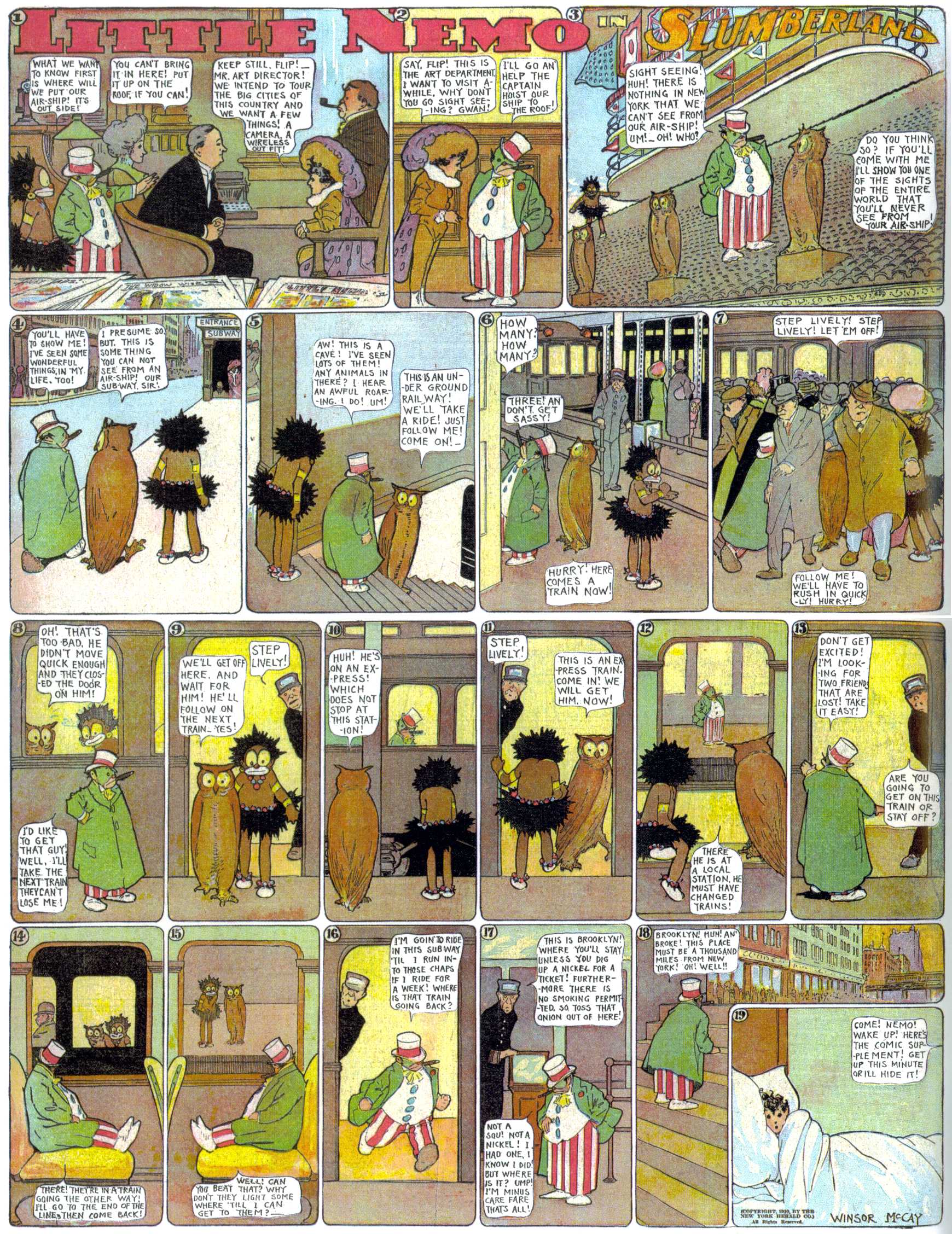 Little Nemo in Slumberland (1905–1914), page 269. Little Nemo in Slumberland by Winsor McCay. Public domain in the United States. https://archive.org/details/LittleNemo1905-14FromWinsorMccayAsCbz