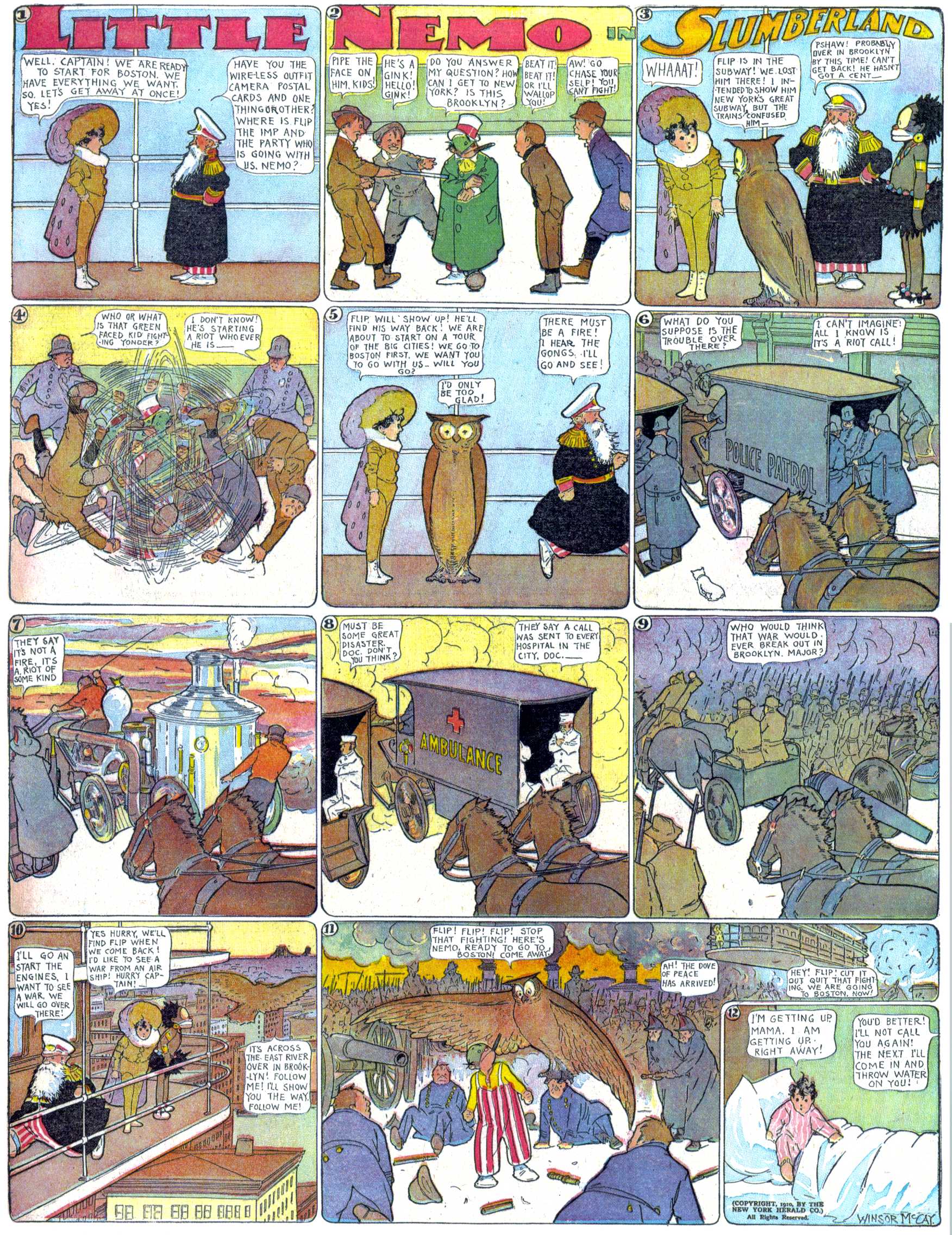 Little Nemo in Slumberland (1905–1914), page 270. Little Nemo in Slumberland by Winsor McCay. Public domain in the United States. https://archive.org/details/LittleNemo1905-14FromWinsorMccayAsCbz