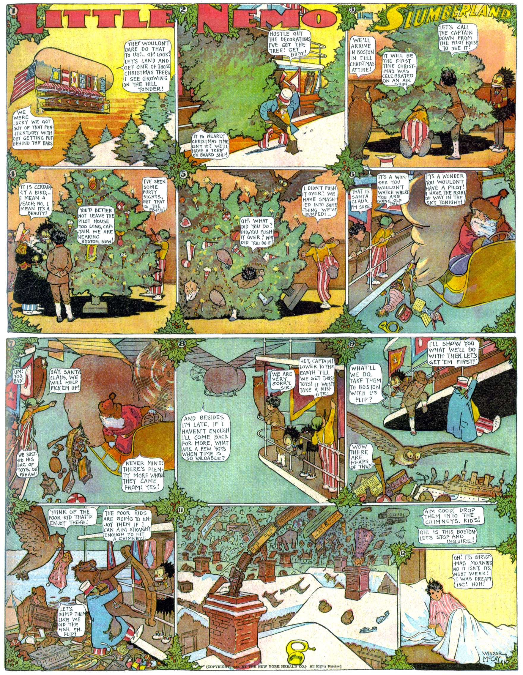 Little Nemo in Slumberland (1905–1914), page 272. Little Nemo in Slumberland by Winsor McCay. Public domain in the United States. https://archive.org/details/LittleNemo1905-14FromWinsorMccayAsCbz