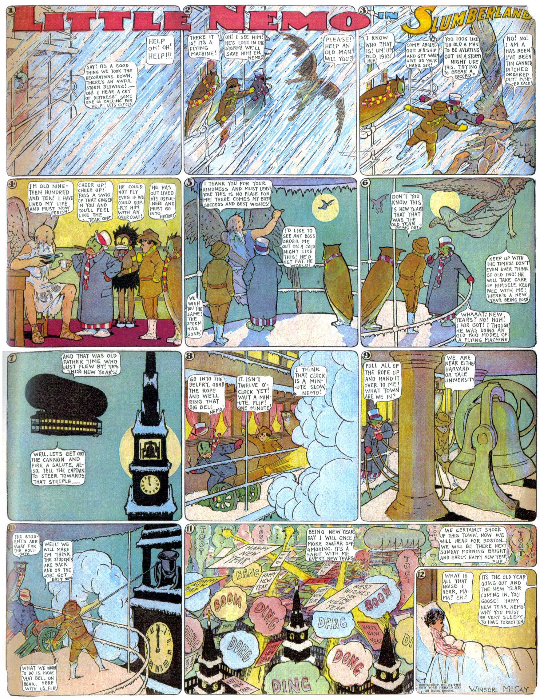 Little Nemo in Slumberland (1905–1914), page 274. Little Nemo in Slumberland by Winsor McCay. Public domain in the United States. https://archive.org/details/LittleNemo1905-14FromWinsorMccayAsCbz