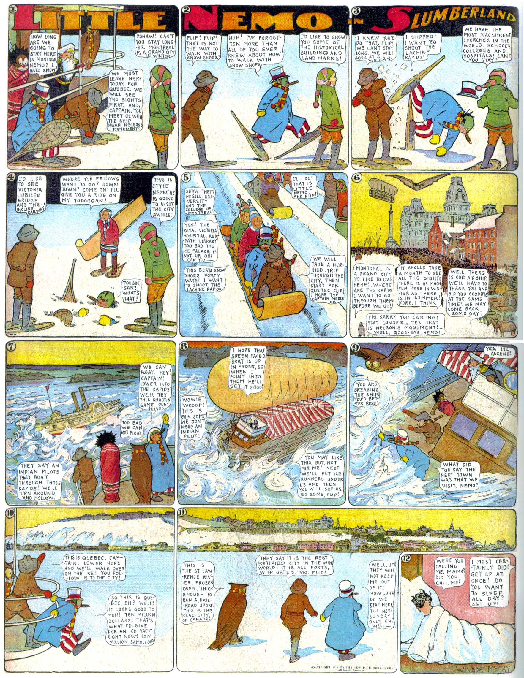 Little Nemo in Slumberland (1905–1914), page 277. Little Nemo in Slumberland by Winsor McCay. Public domain in the United States. https://archive.org/details/LittleNemo1905-14FromWinsorMccayAsCbz