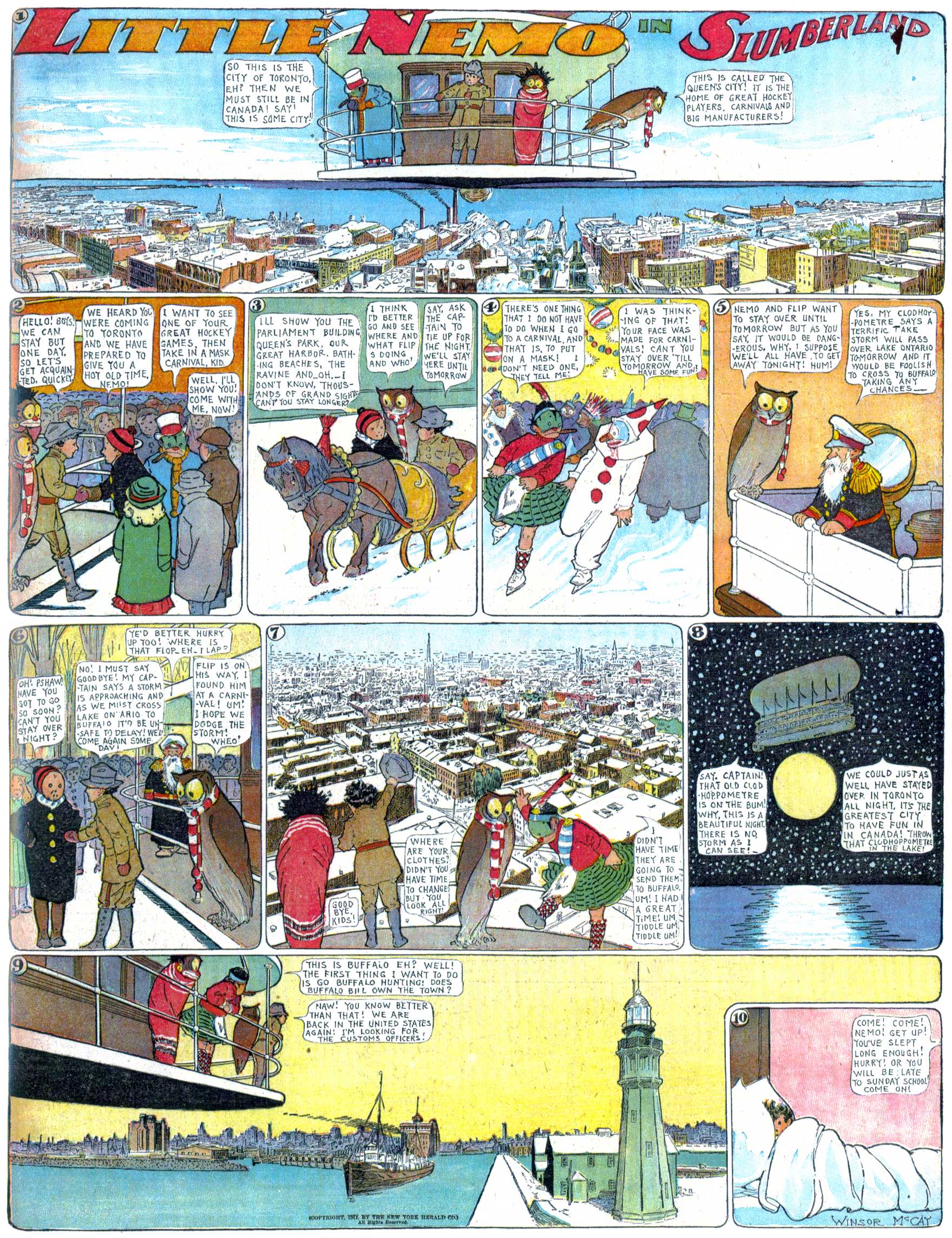 Little Nemo in Slumberland (1905–1914), page 280. Little Nemo in Slumberland by Winsor McCay. Public domain in the United States. https://archive.org/details/LittleNemo1905-14FromWinsorMccayAsCbz