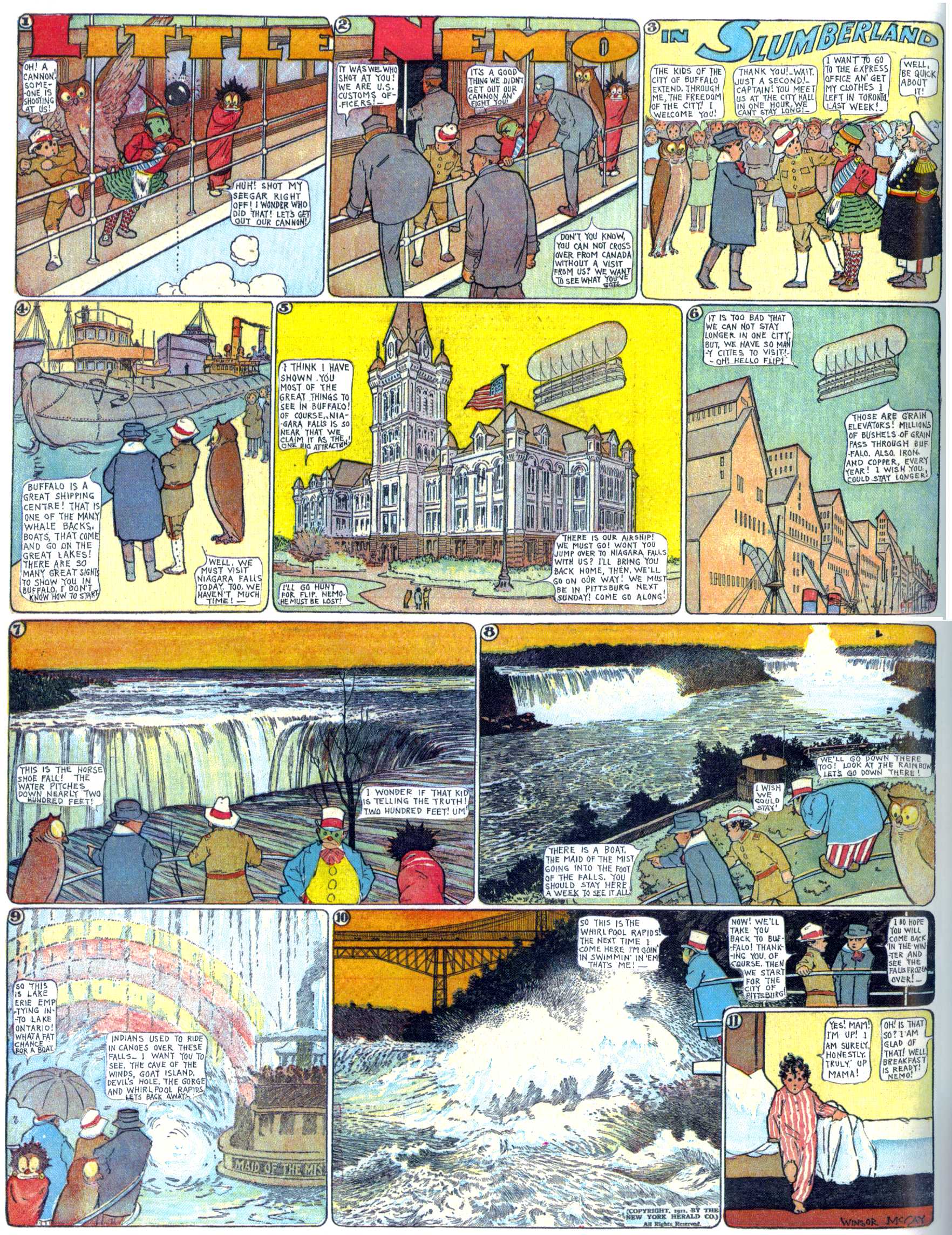 Little Nemo in Slumberland (1905–1914), page 281. Little Nemo in Slumberland by Winsor McCay. Public domain in the United States. https://archive.org/details/LittleNemo1905-14FromWinsorMccayAsCbz