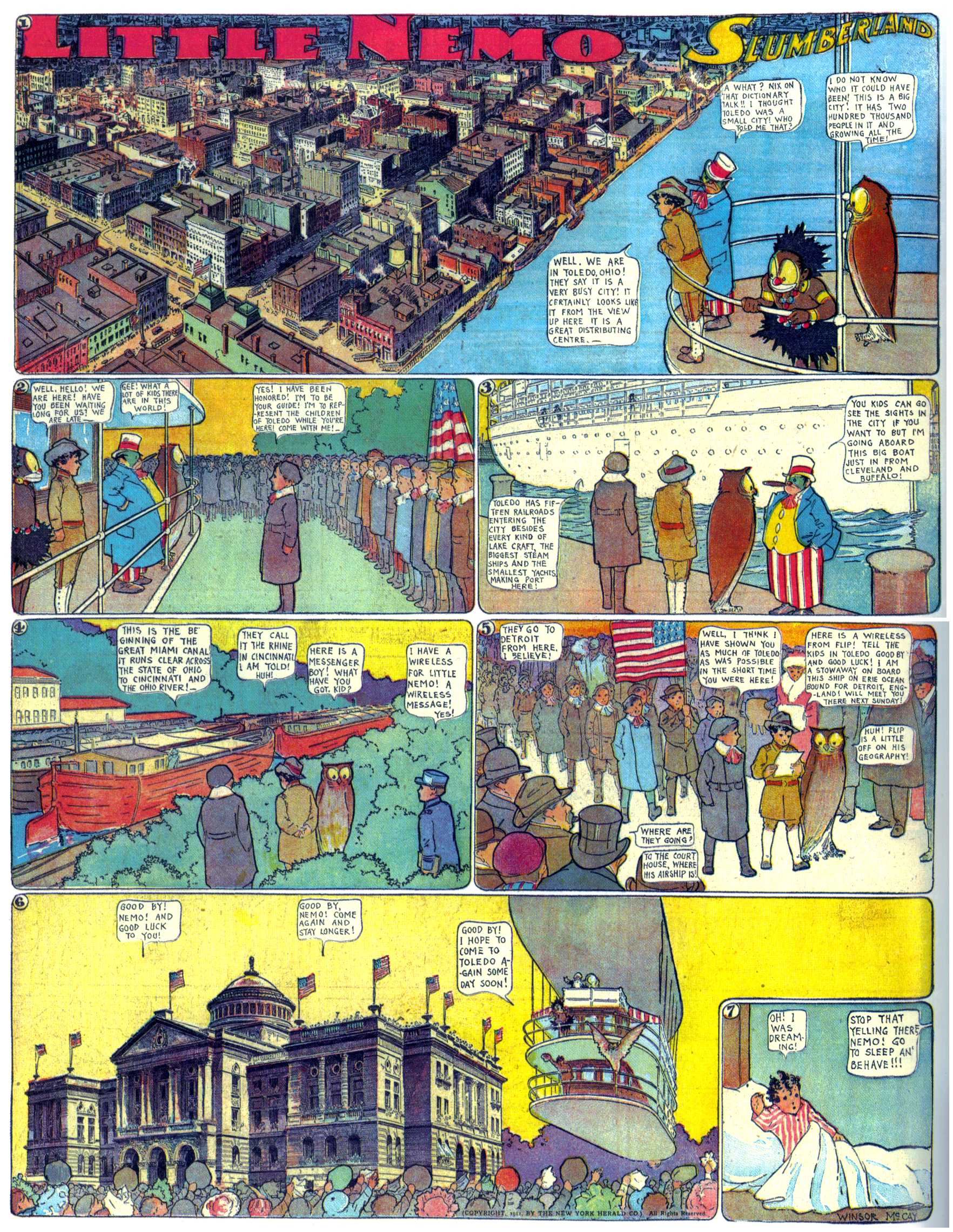 Little Nemo in Slumberland (1905–1914), page 285. Little Nemo in Slumberland by Winsor McCay. Public domain in the United States. https://archive.org/details/LittleNemo1905-14FromWinsorMccayAsCbz
