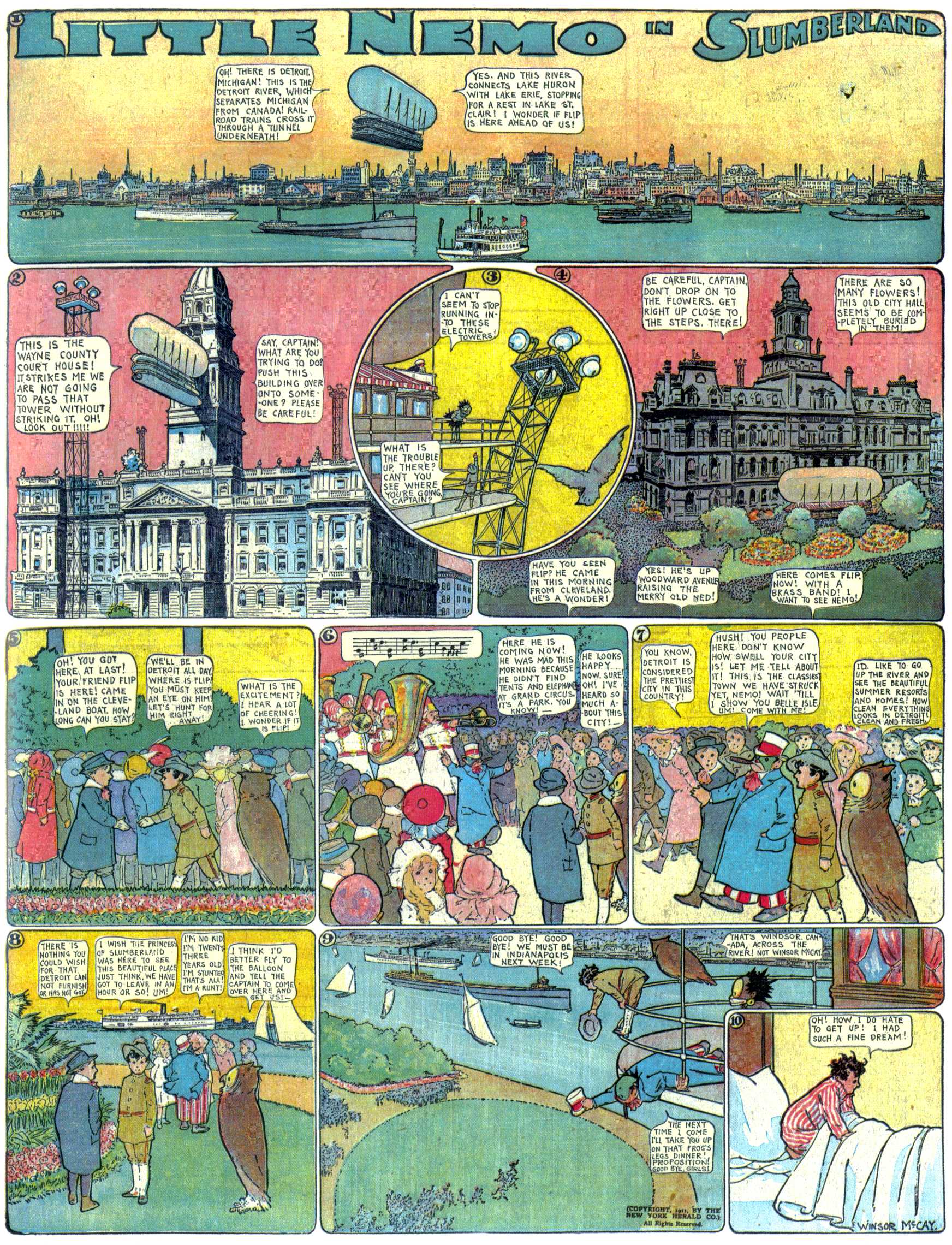 Little Nemo in Slumberland (1905–1914), page 286. Little Nemo in Slumberland by Winsor McCay. Public domain in the United States. https://archive.org/details/LittleNemo1905-14FromWinsorMccayAsCbz