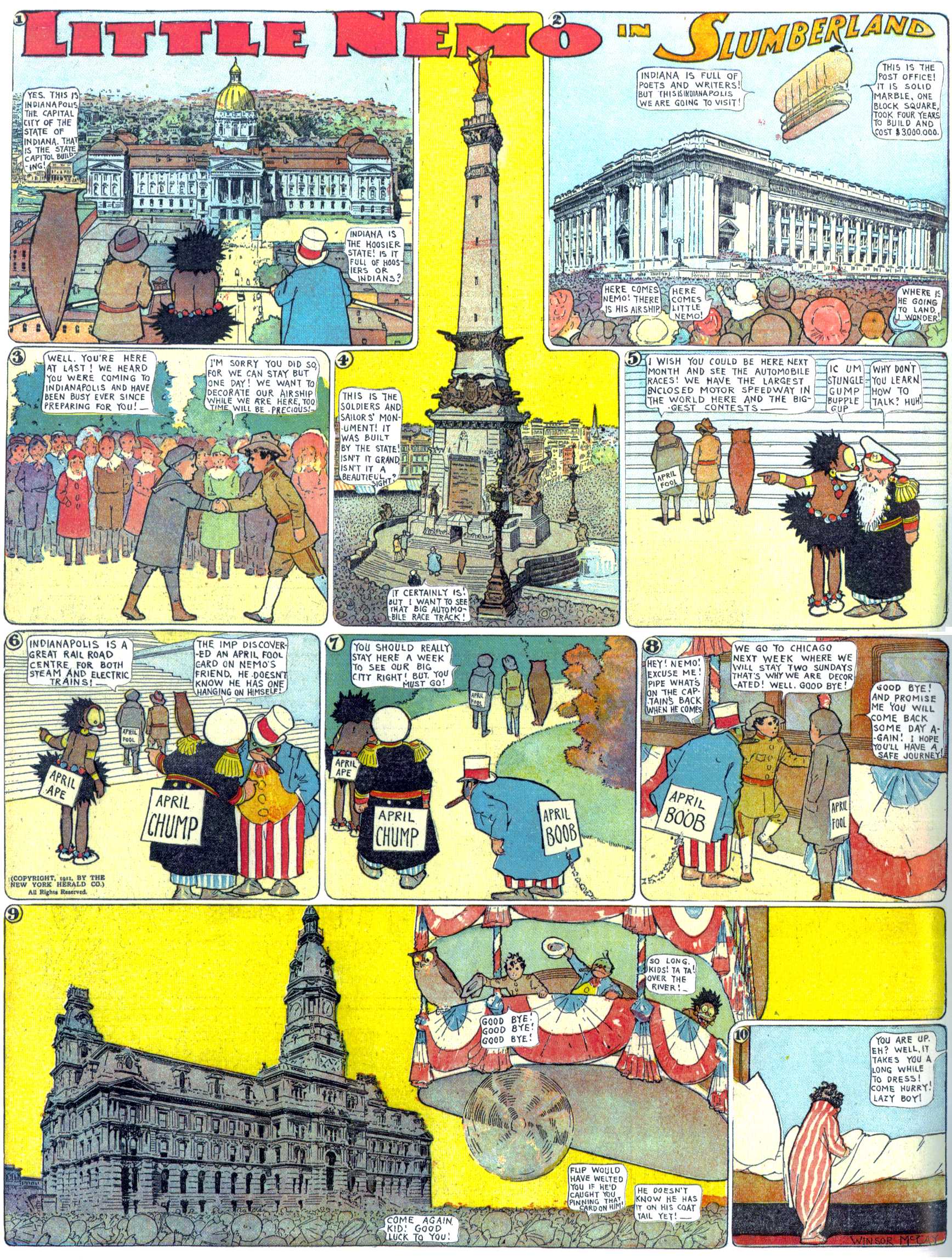 Little Nemo in Slumberland (1905–1914), page 287. Little Nemo in Slumberland by Winsor McCay. Public domain in the United States. https://archive.org/details/LittleNemo1905-14FromWinsorMccayAsCbz