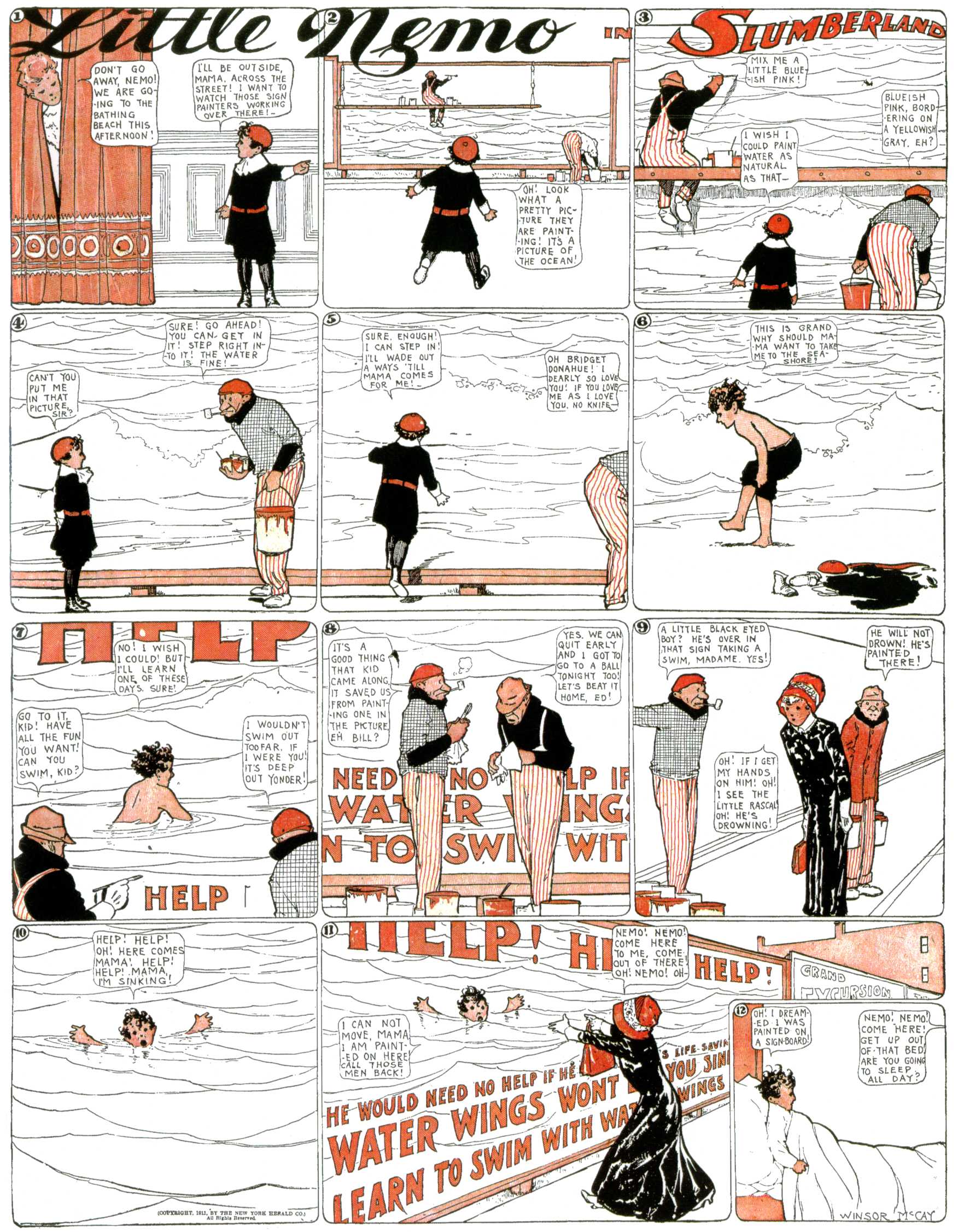 Little Nemo in Slumberland (1905–1914), page 292. Little Nemo in Slumberland by Winsor McCay. Public domain in the United States. https://archive.org/details/LittleNemo1905-14FromWinsorMccayAsCbz