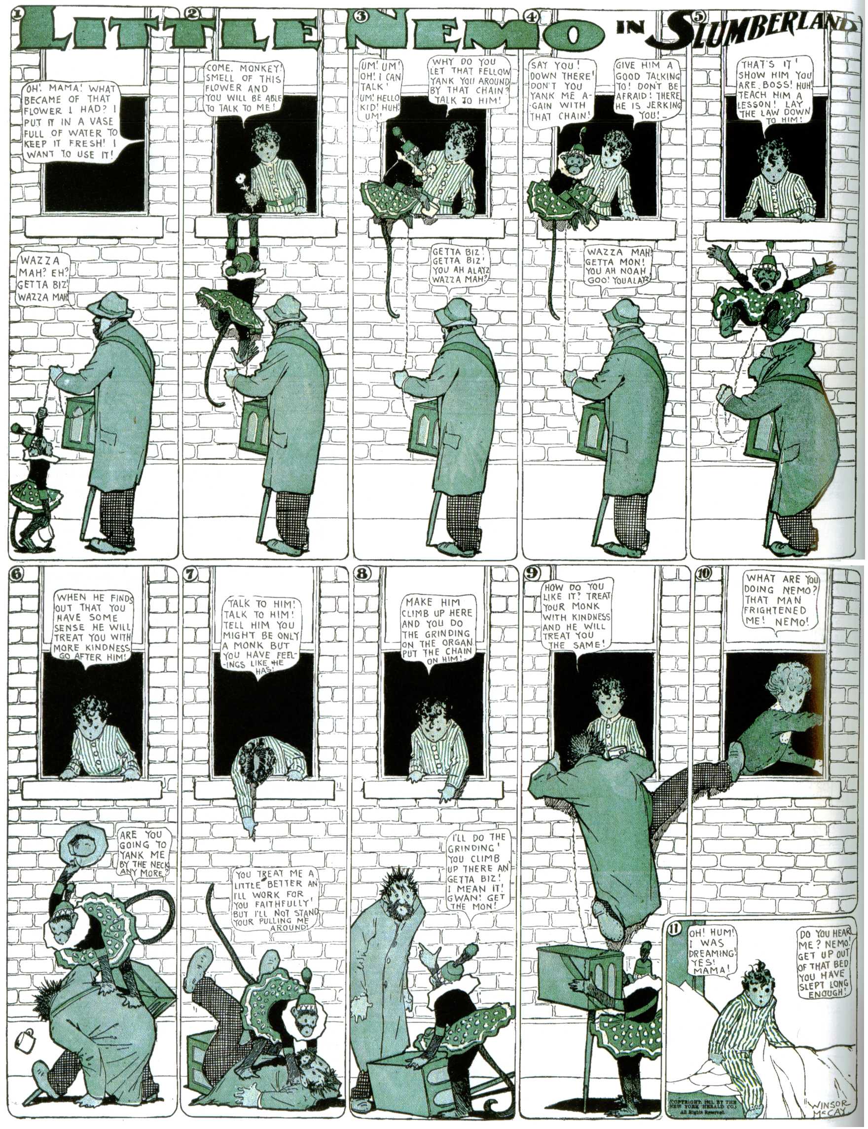 Little Nemo in Slumberland (1905–1914), page 295. Little Nemo in Slumberland by Winsor McCay. Public domain in the United States. https://archive.org/details/LittleNemo1905-14FromWinsorMccayAsCbz
