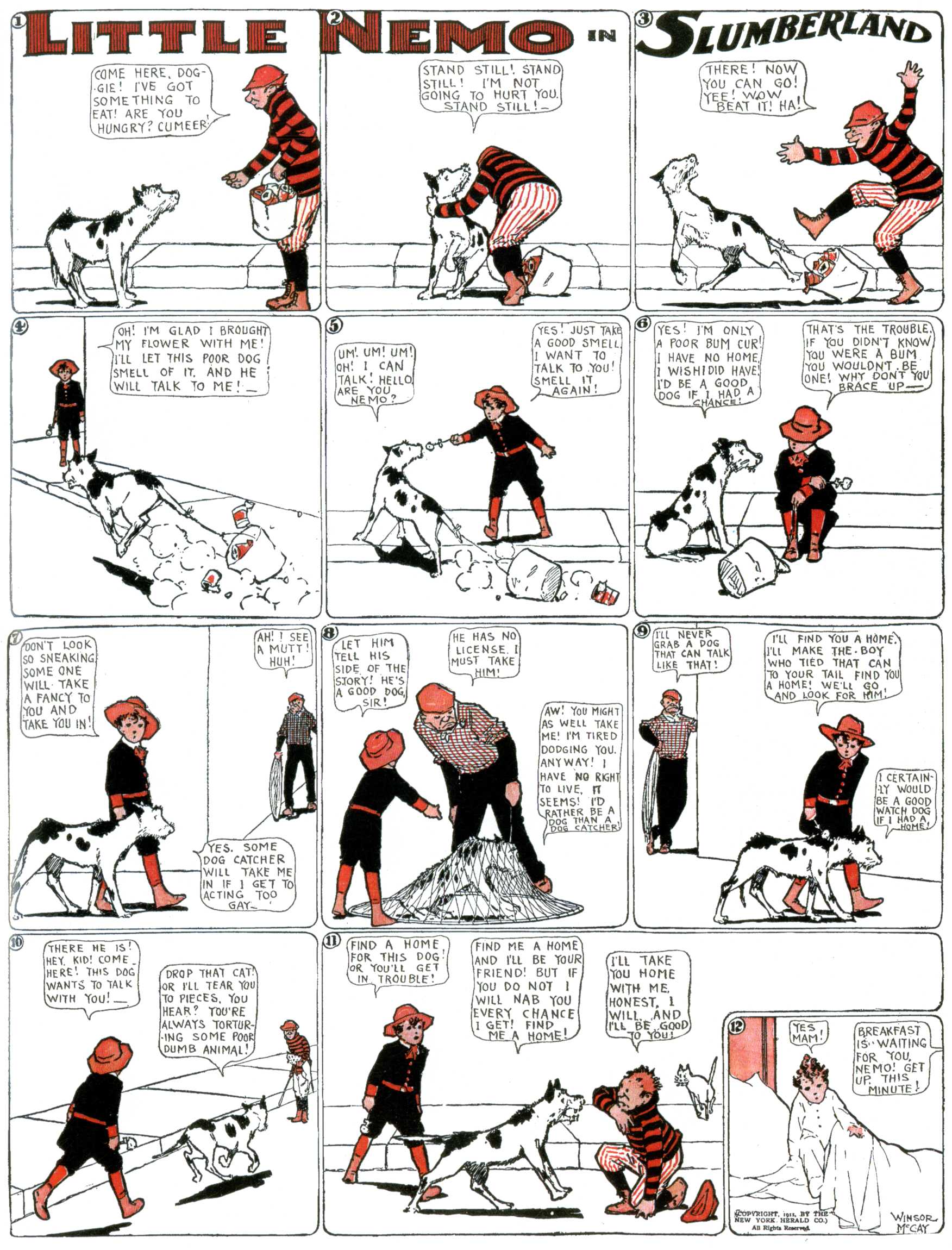 Little Nemo in Slumberland (1905–1914), page 296. Little Nemo in Slumberland by Winsor McCay. Public domain in the United States. https://archive.org/details/LittleNemo1905-14FromWinsorMccayAsCbz