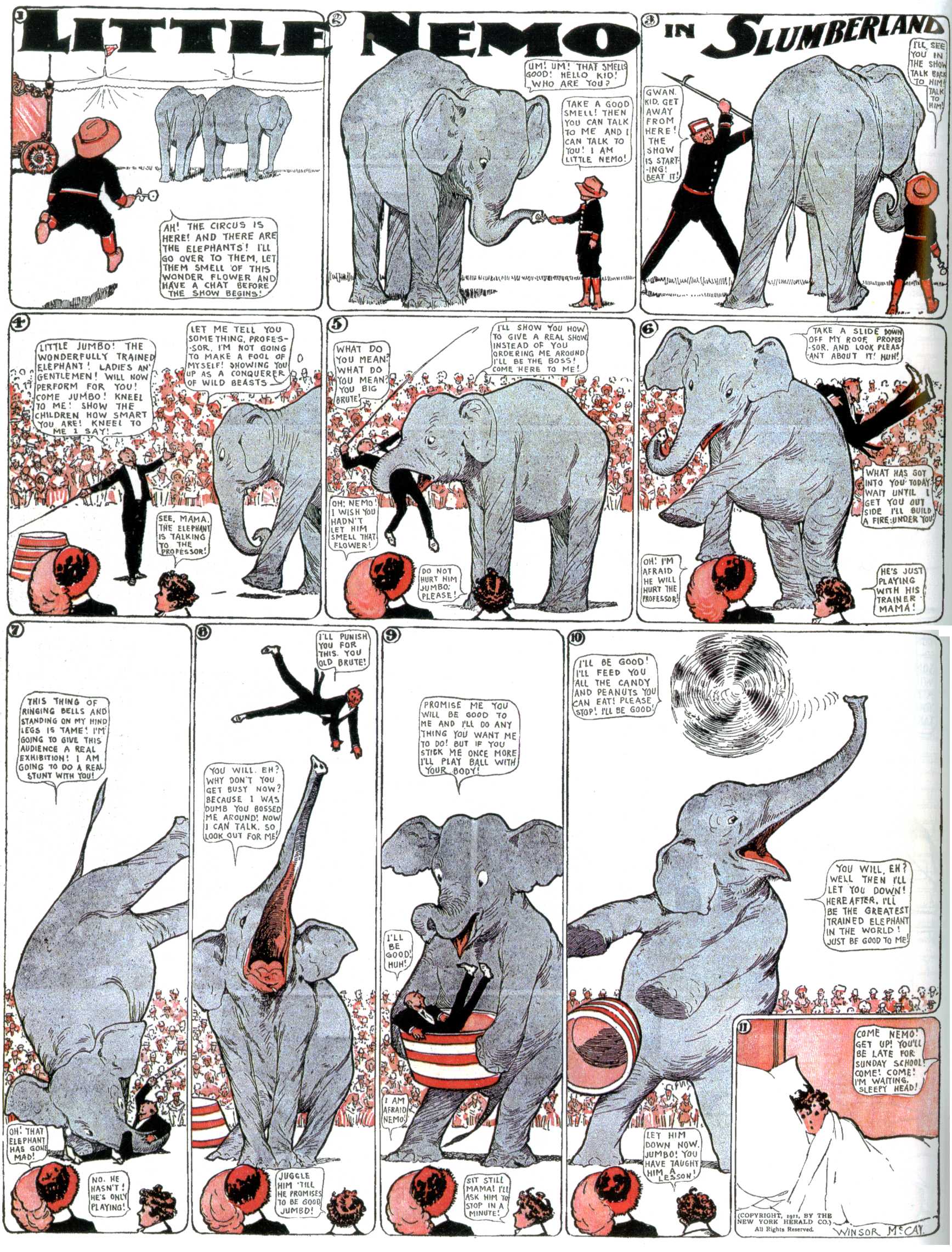 Little Nemo in Slumberland (1905–1914), page 297. Little Nemo in Slumberland by Winsor McCay. Public domain in the United States. https://archive.org/details/LittleNemo1905-14FromWinsorMccayAsCbz