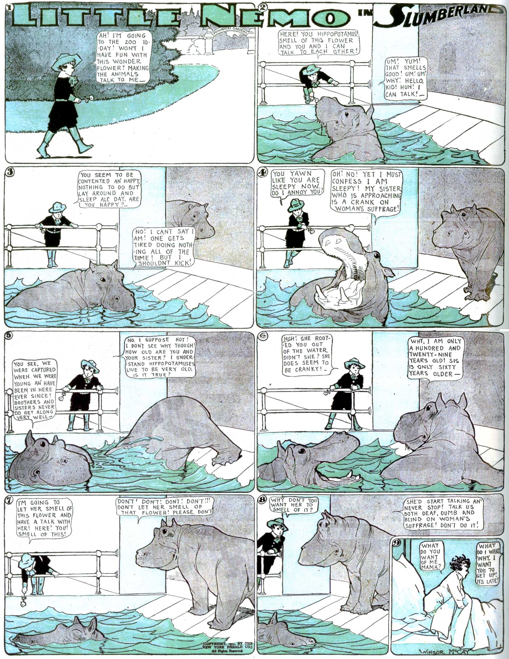 Little Nemo in Slumberland (1905–1914), page 299. Little Nemo in Slumberland by Winsor McCay. Public domain in the United States. https://archive.org/details/LittleNemo1905-14FromWinsorMccayAsCbz