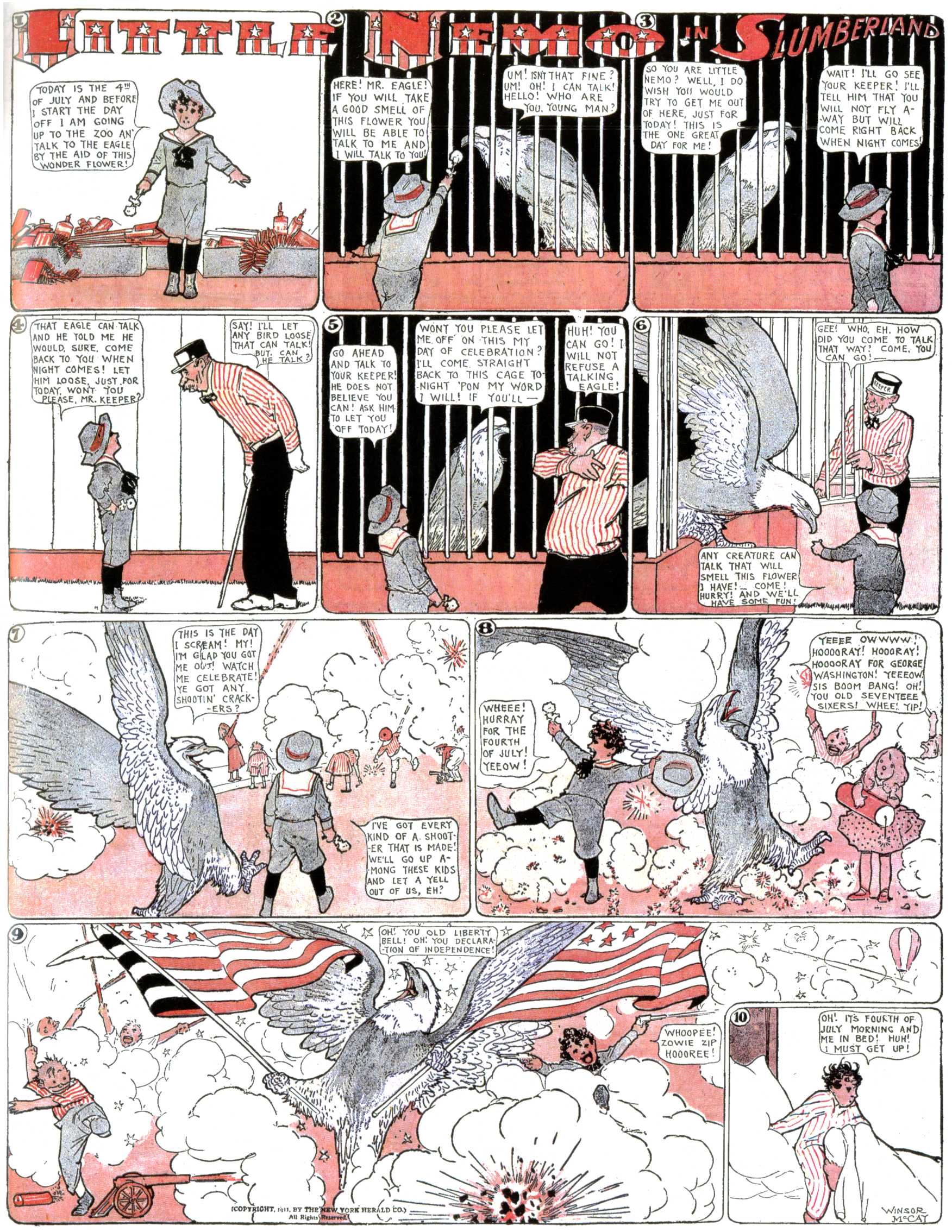 Little Nemo in Slumberland (1905–1914), page 300. Little Nemo in Slumberland by Winsor McCay. Public domain in the United States. https://archive.org/details/LittleNemo1905-14FromWinsorMccayAsCbz