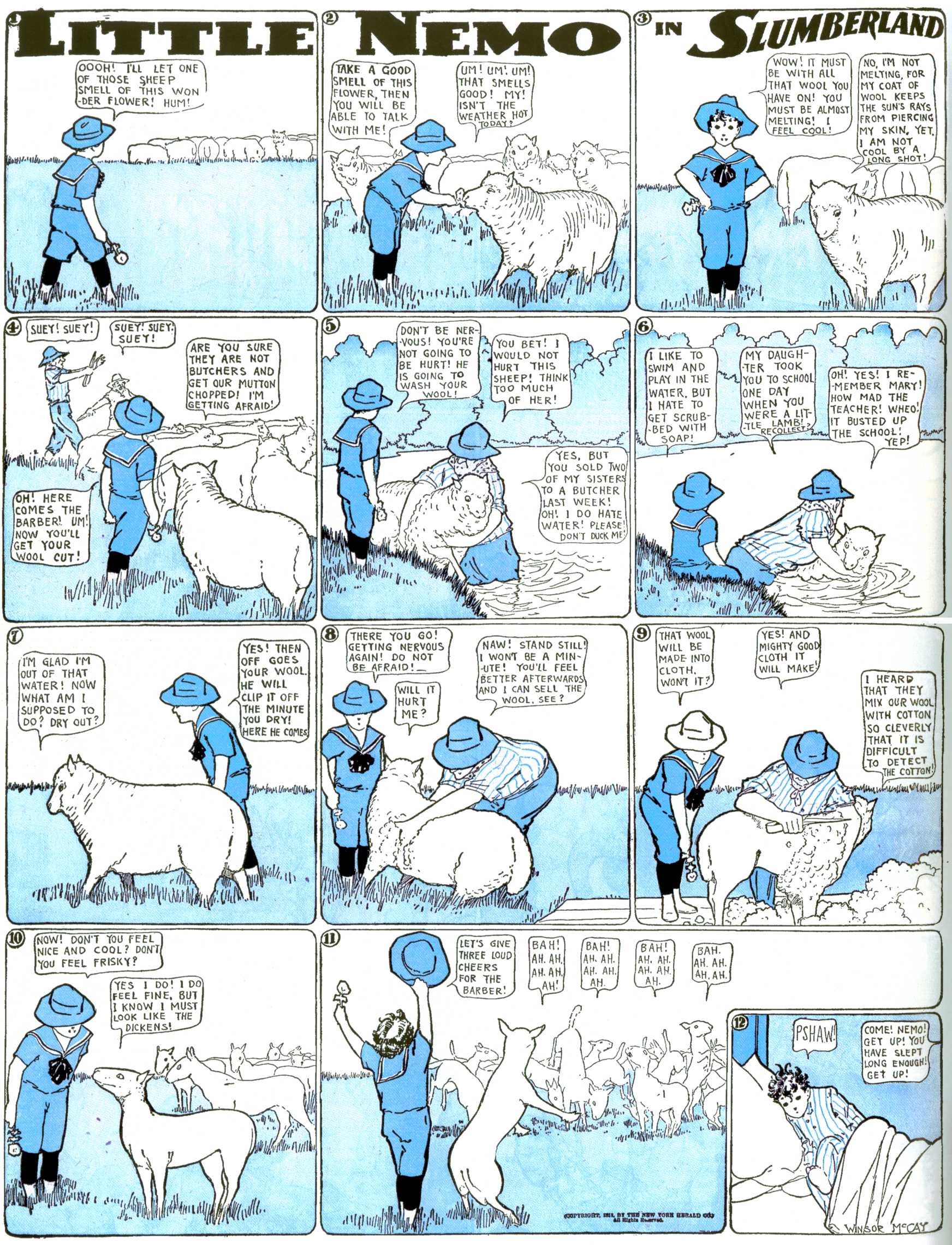 Little Nemo in Slumberland (1905–1914), page 303. Little Nemo in Slumberland by Winsor McCay. Public domain in the United States. https://archive.org/details/LittleNemo1905-14FromWinsorMccayAsCbz