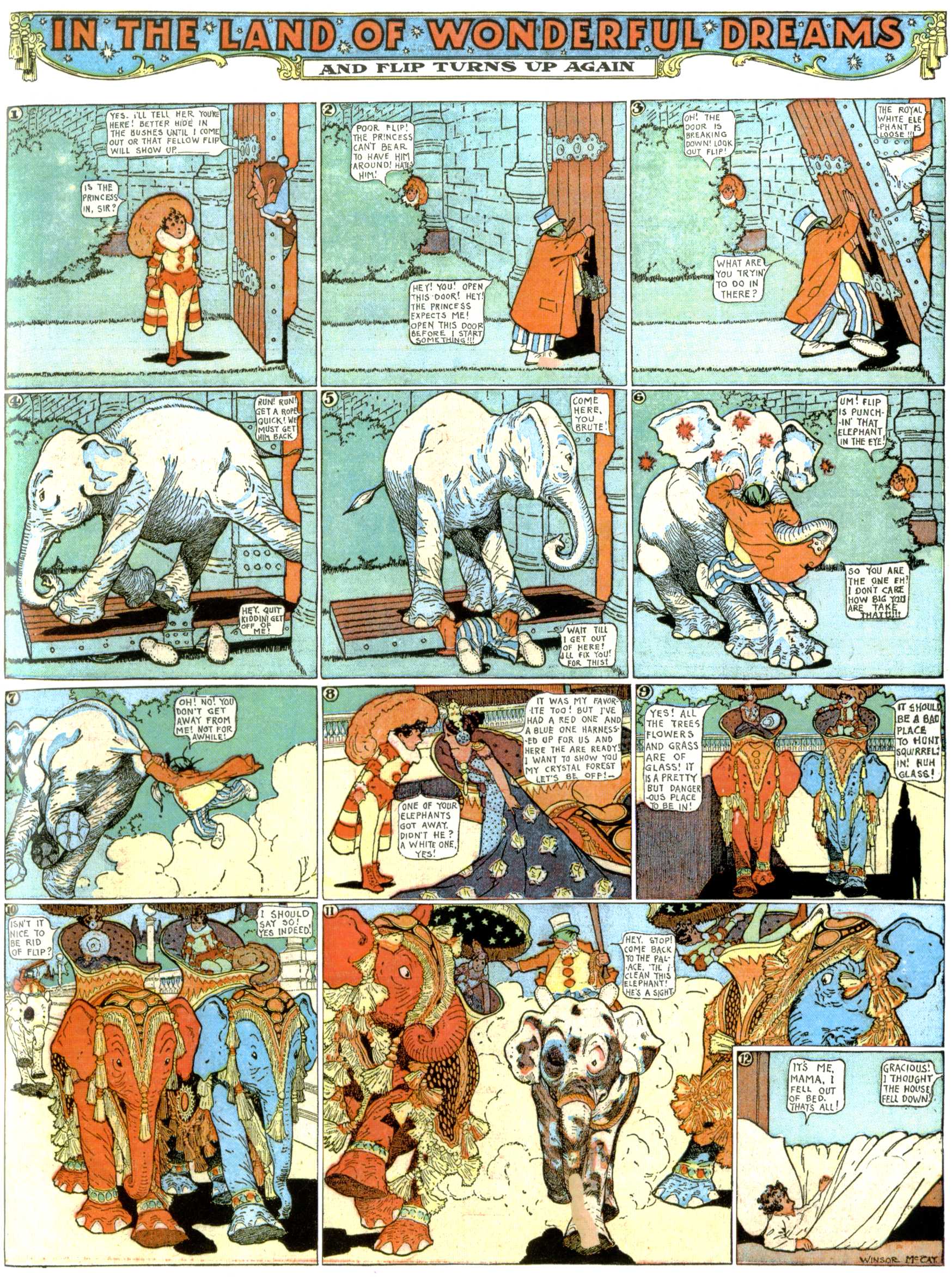 Little Nemo in Slumberland (1905–1914), page 306. Little Nemo in Slumberland by Winsor McCay. Public domain in the United States. https://archive.org/details/LittleNemo1905-14FromWinsorMccayAsCbz