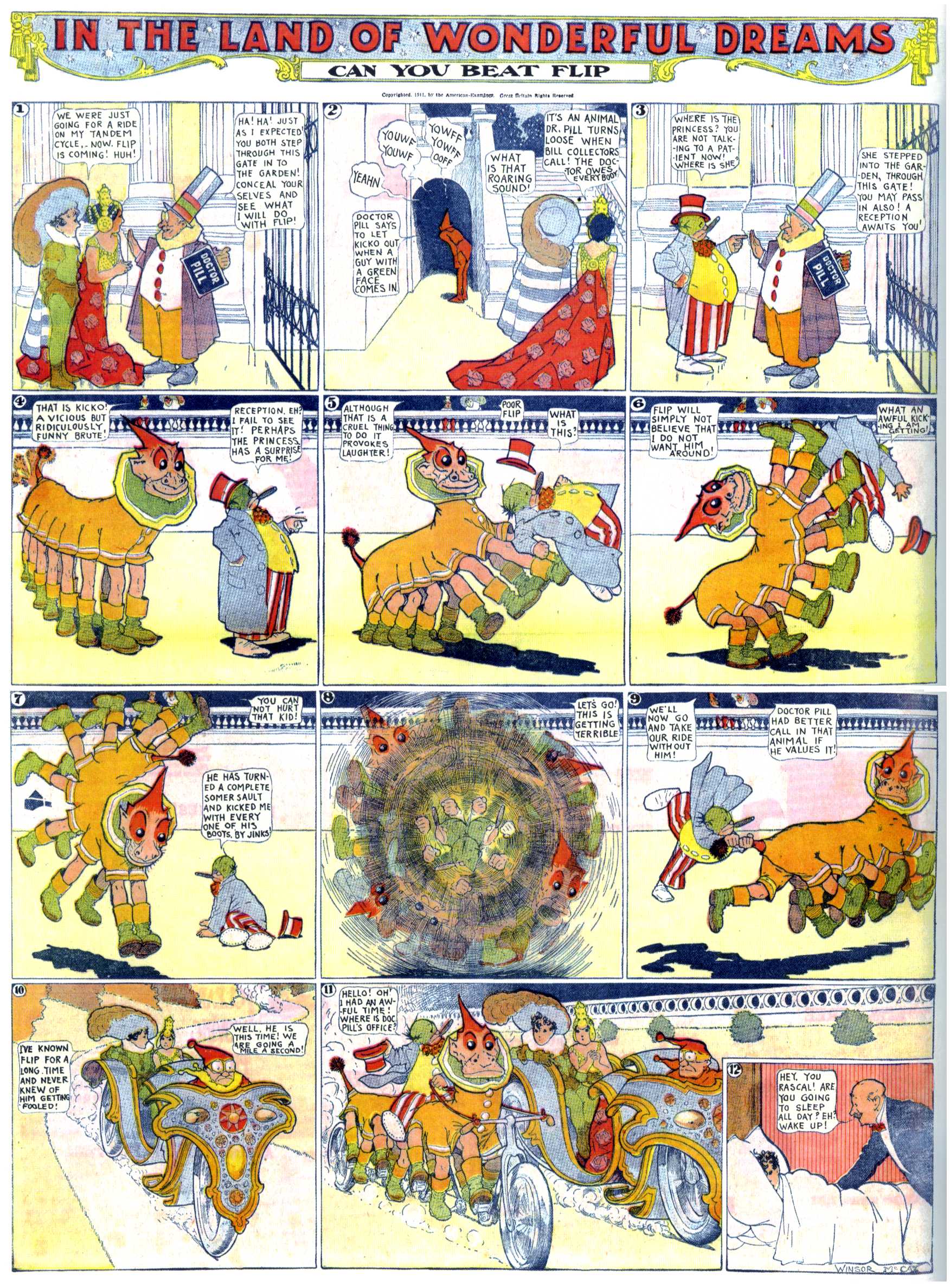 Little Nemo in Slumberland (1905–1914), page 307. Little Nemo in Slumberland by Winsor McCay. Public domain in the United States. https://archive.org/details/LittleNemo1905-14FromWinsorMccayAsCbz