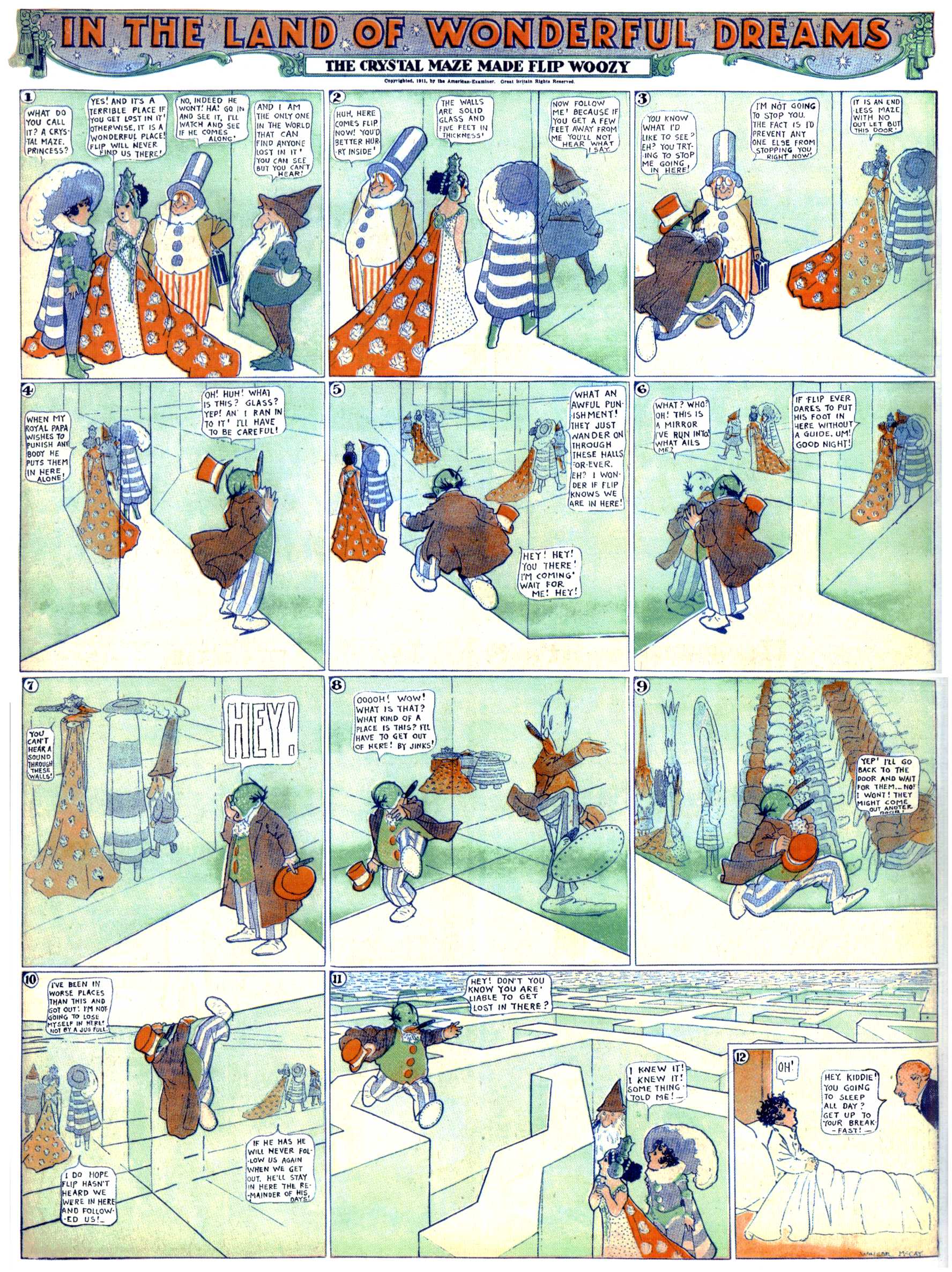 Little Nemo in Slumberland (1905–1914), page 311. Little Nemo in Slumberland by Winsor McCay. Public domain in the United States. https://archive.org/details/LittleNemo1905-14FromWinsorMccayAsCbz