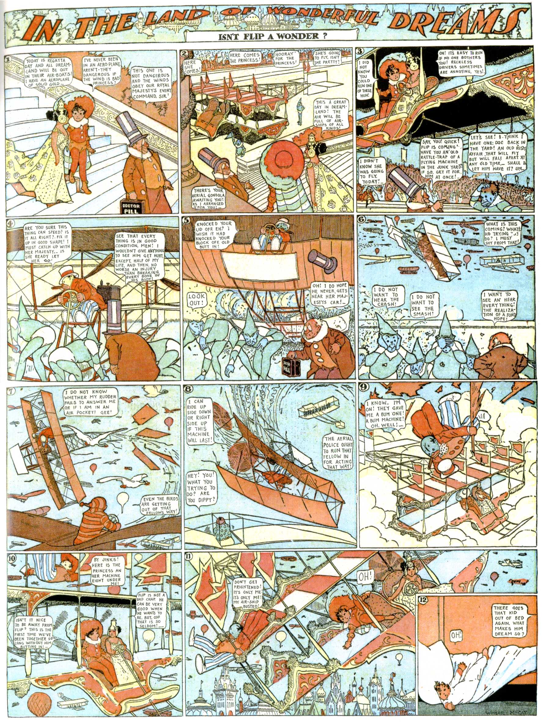 Little Nemo in Slumberland (1905–1914), page 312. Little Nemo in Slumberland by Winsor McCay. Public domain in the United States. https://archive.org/details/LittleNemo1905-14FromWinsorMccayAsCbz