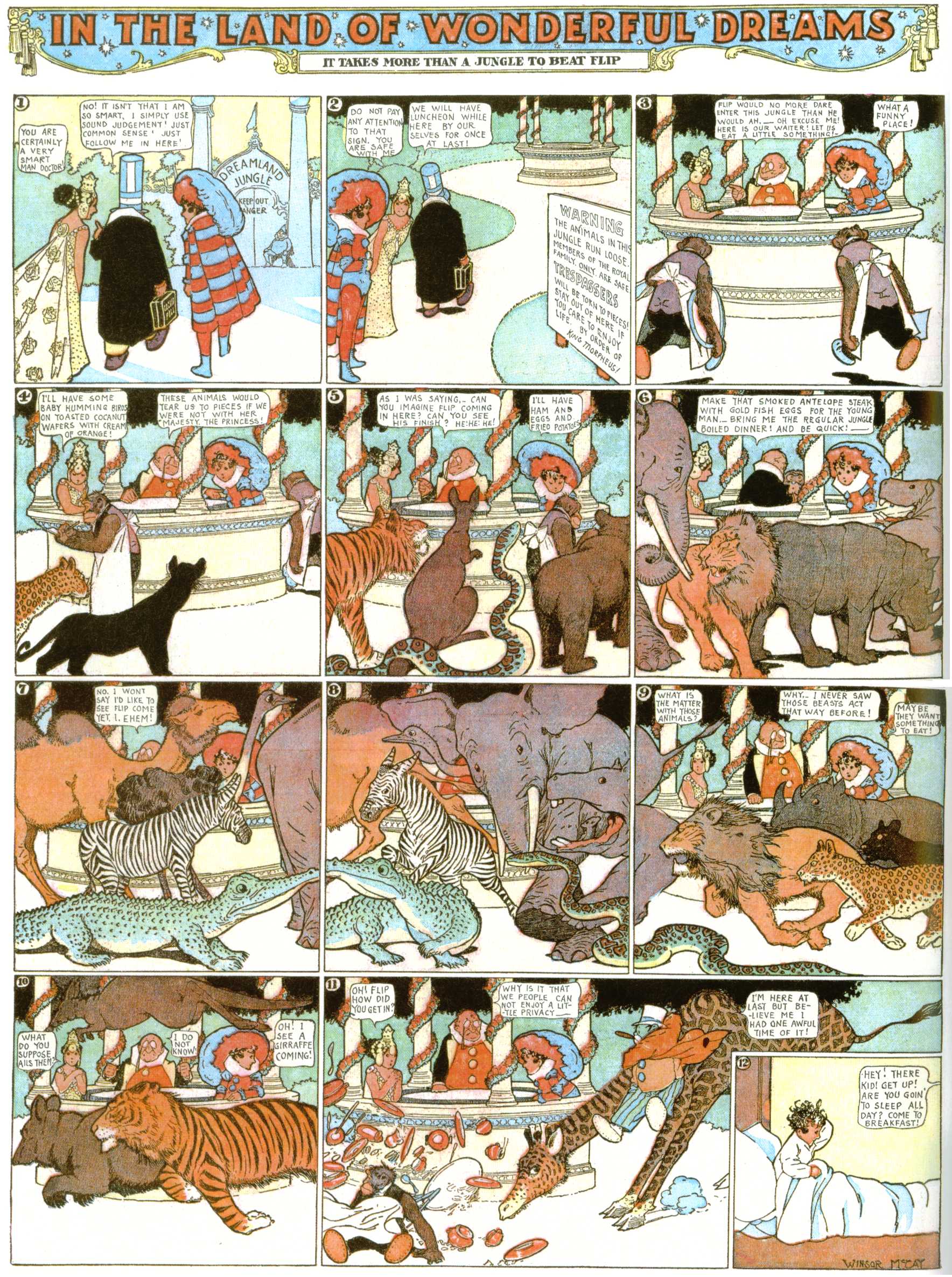 Little Nemo in Slumberland (1905–1914), page 317. Little Nemo in Slumberland by Winsor McCay. Public domain in the United States. https://archive.org/details/LittleNemo1905-14FromWinsorMccayAsCbz
