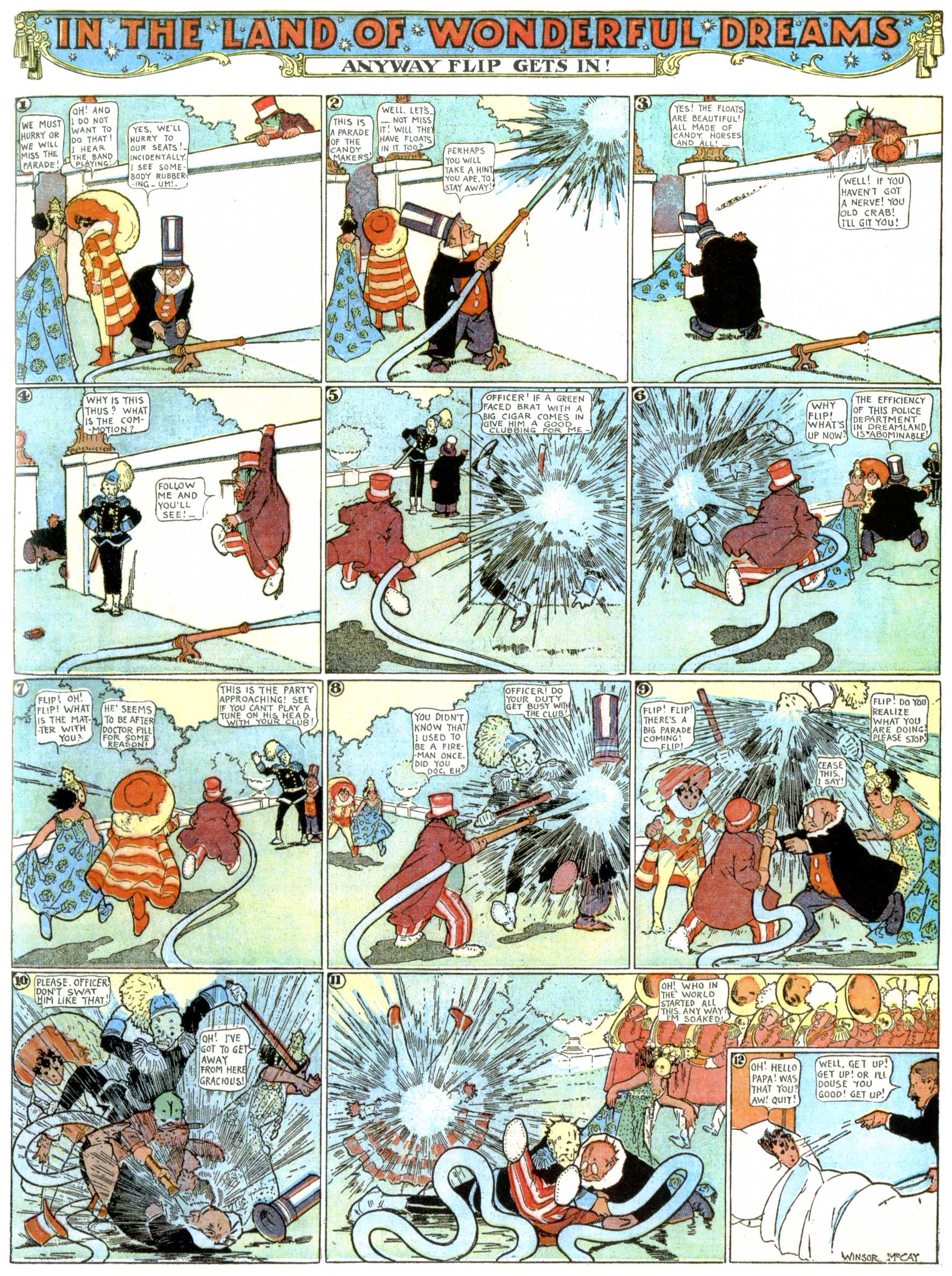 Little Nemo in Slumberland (1905–1914), page 318. Little Nemo in Slumberland by Winsor McCay. Public domain in the United States. https://archive.org/details/LittleNemo1905-14FromWinsorMccayAsCbz