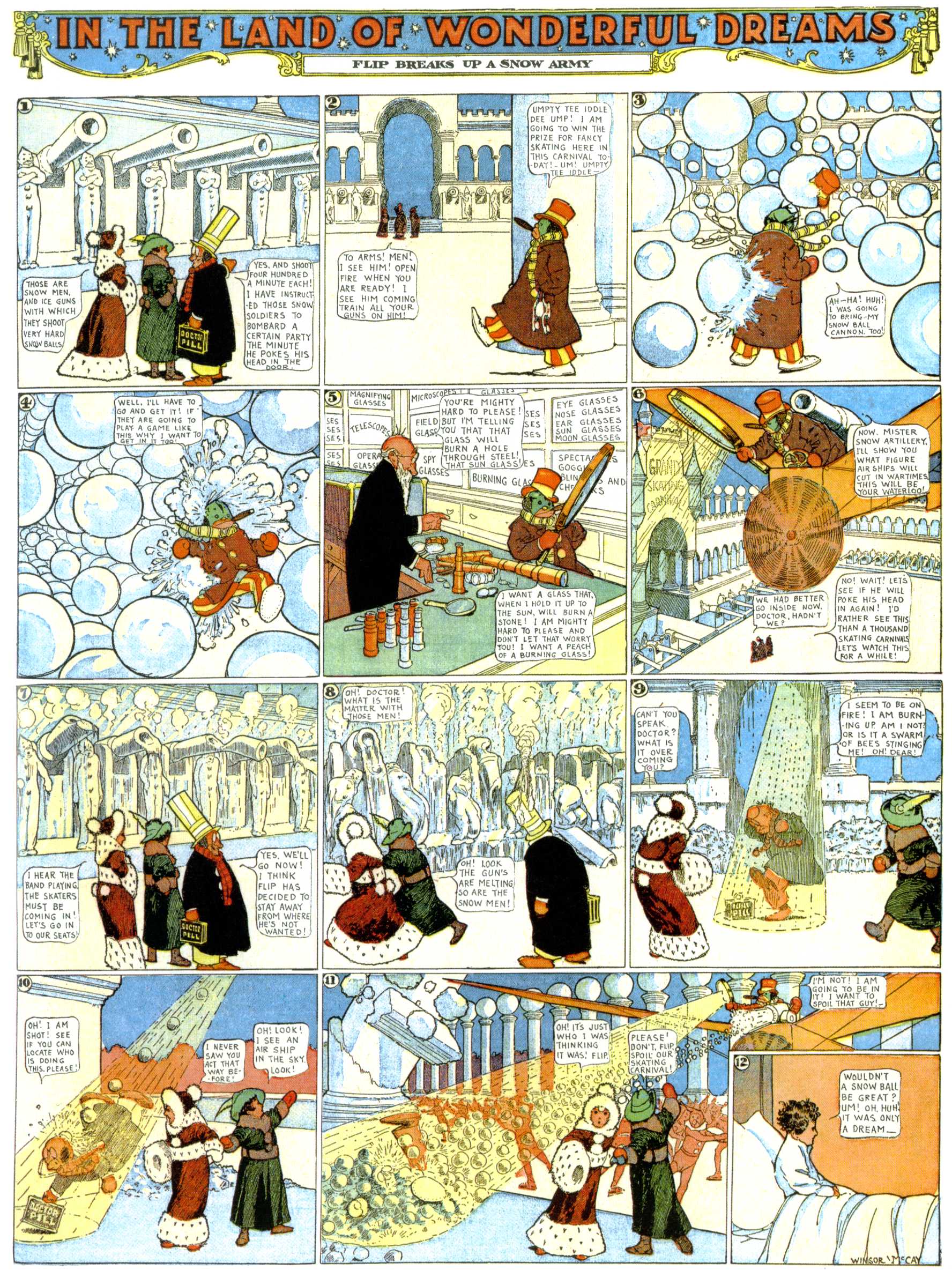Little Nemo in Slumberland (1905–1914), page 320. Little Nemo in Slumberland by Winsor McCay. Public domain in the United States. https://archive.org/details/LittleNemo1905-14FromWinsorMccayAsCbz
