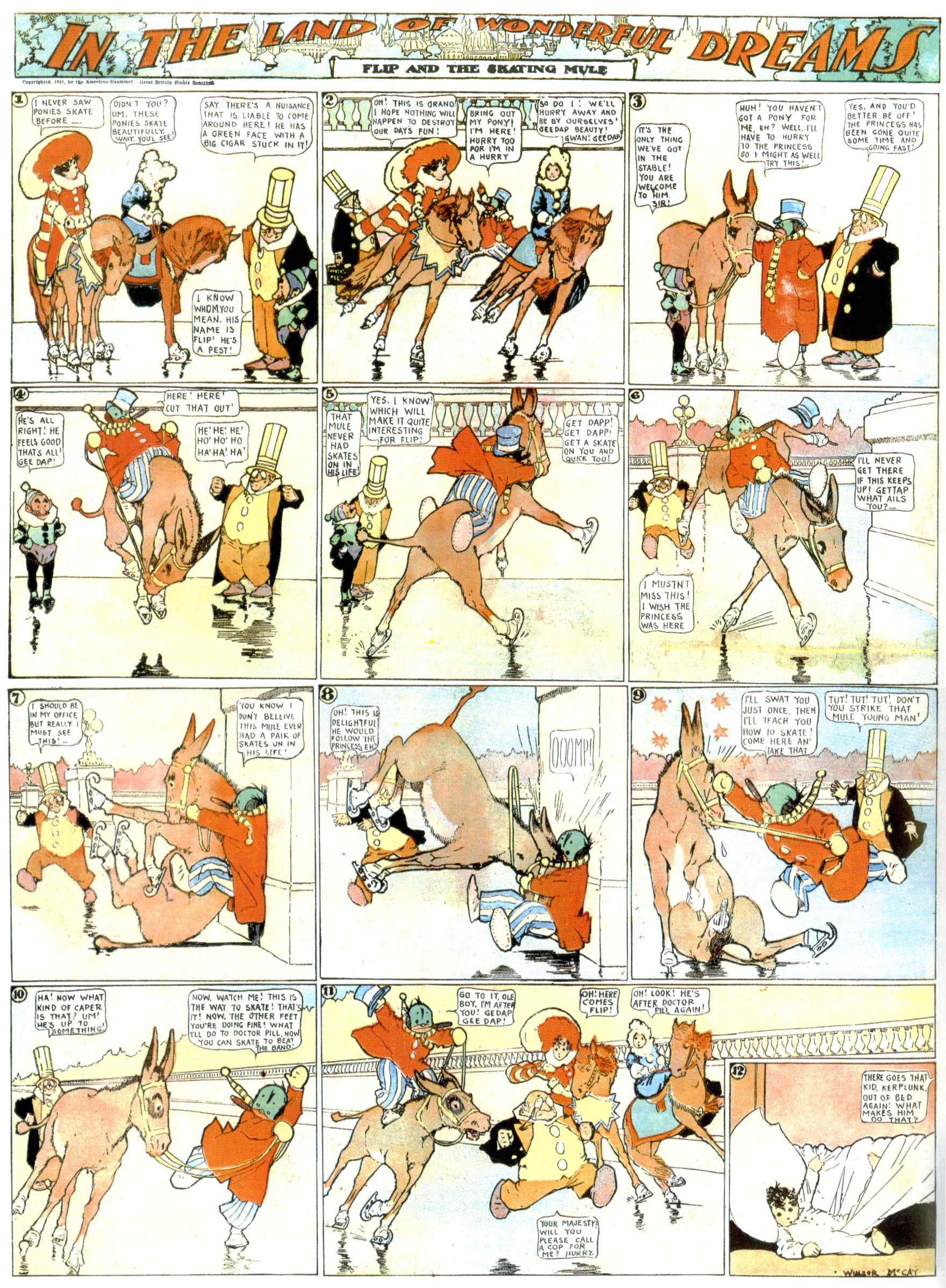 Little Nemo in Slumberland (1905–1914), page 321. Little Nemo in Slumberland by Winsor McCay. Public domain in the United States. https://archive.org/details/LittleNemo1905-14FromWinsorMccayAsCbz