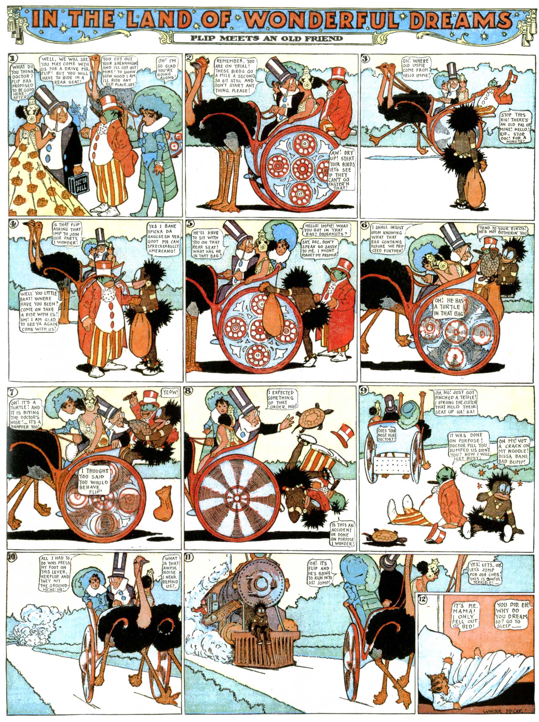 Little Nemo in Slumberland (1905–1914), page 326. Little Nemo in Slumberland by Winsor McCay. Public domain in the United States. https://archive.org/details/LittleNemo1905-14FromWinsorMccayAsCbz