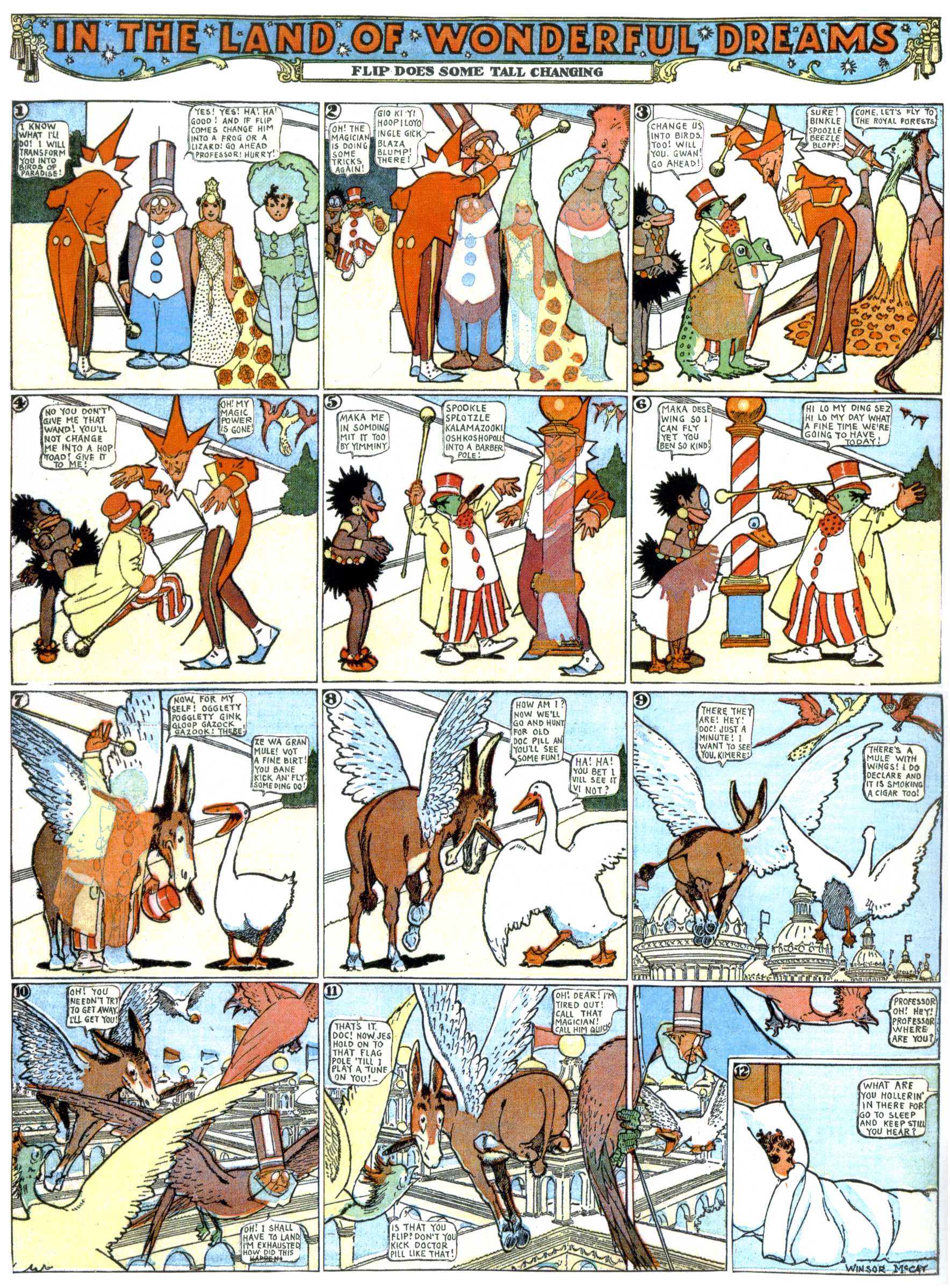 Little Nemo in Slumberland (1905–1914), page 327. Little Nemo in Slumberland by Winsor McCay. Public domain in the United States. https://archive.org/details/LittleNemo1905-14FromWinsorMccayAsCbz